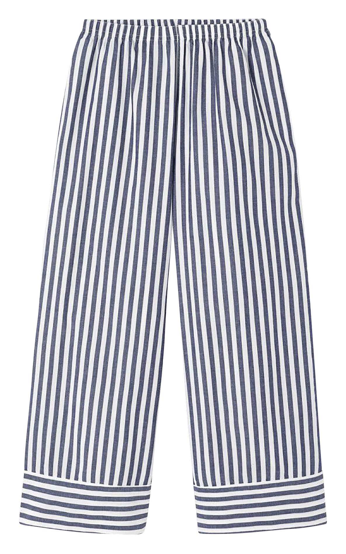 High-waisted wide-leg striped pants AMERICAN VINTAGE White