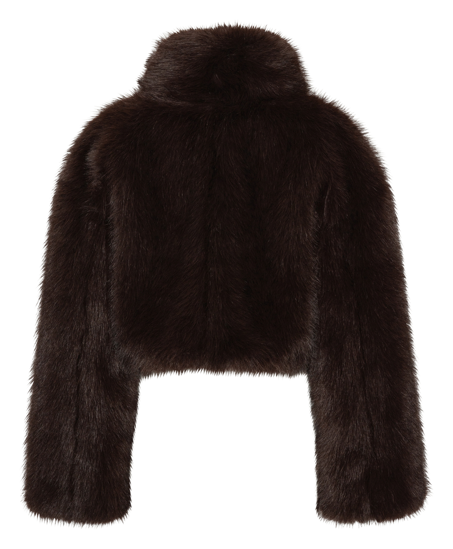 Korte oversized jas van synthetisch bont ROTATE Bruin