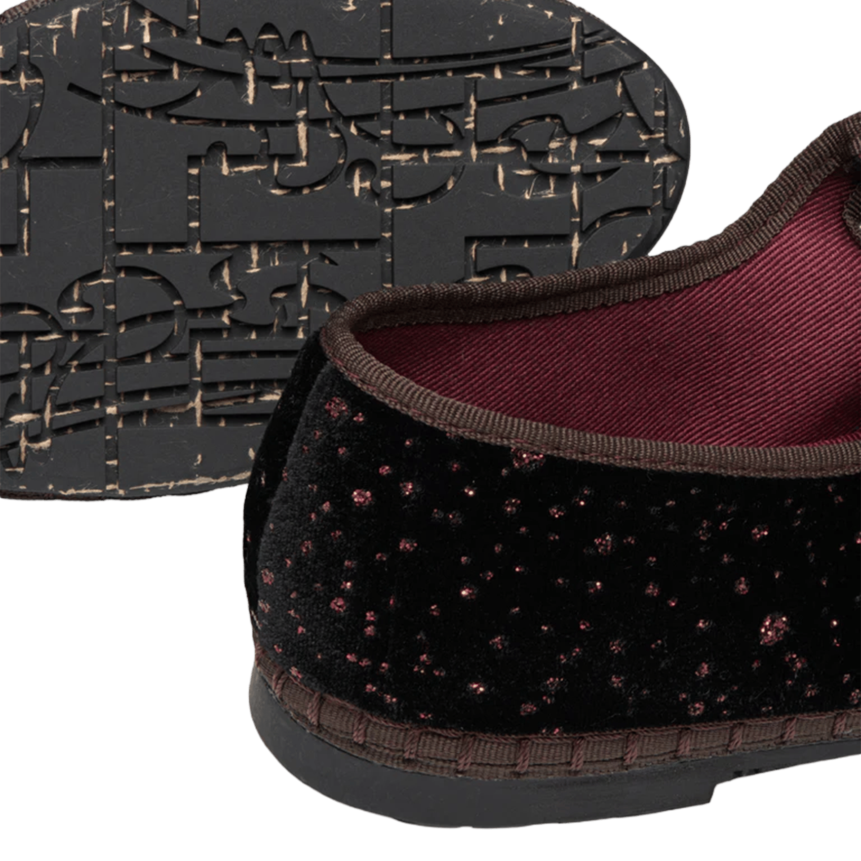 Ballerines à bride en velours FLABELUS Marron
