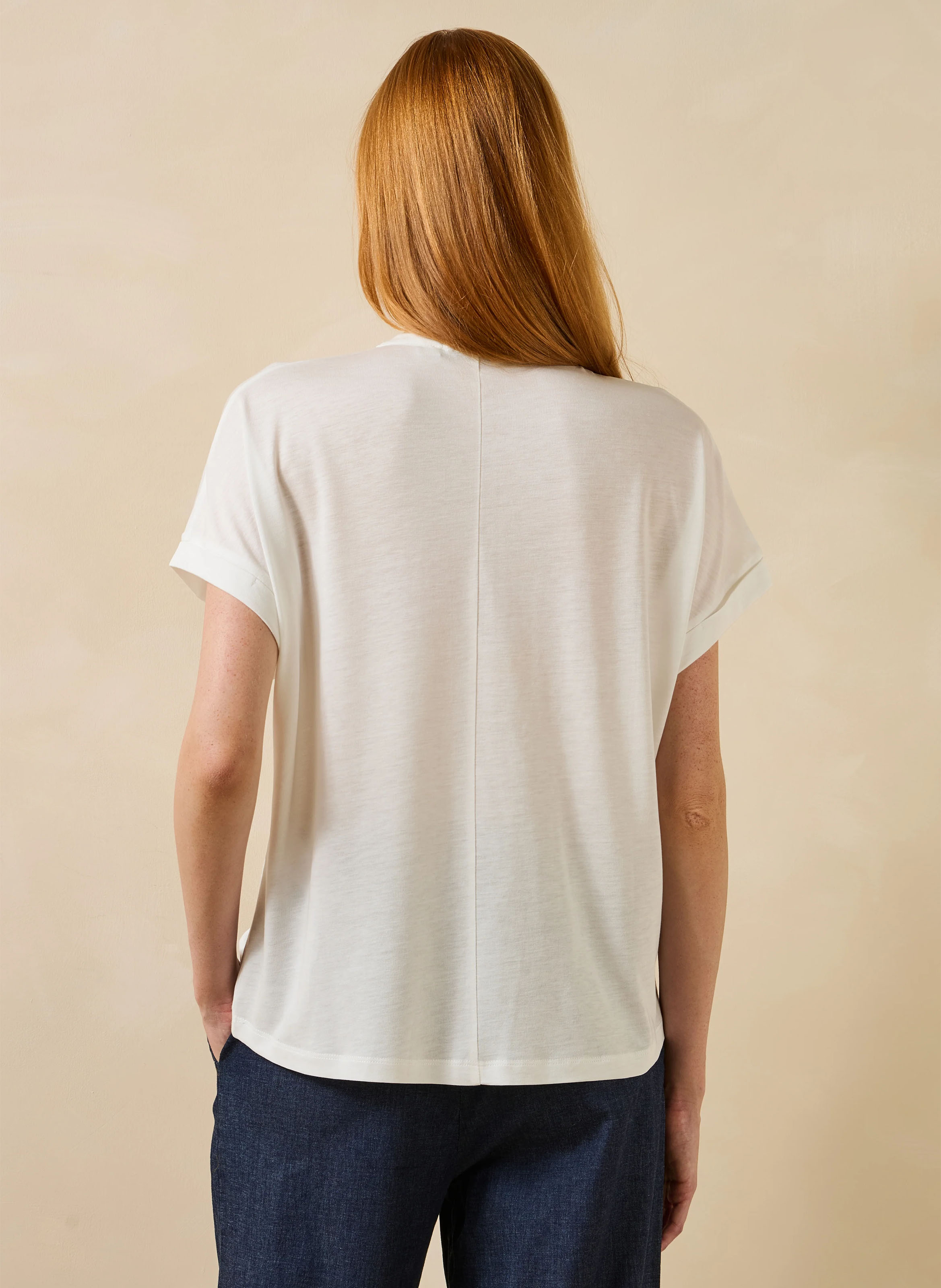 Top manches courtes boutonné uni | Blanc LA FEE MARABOUTEE Femme
