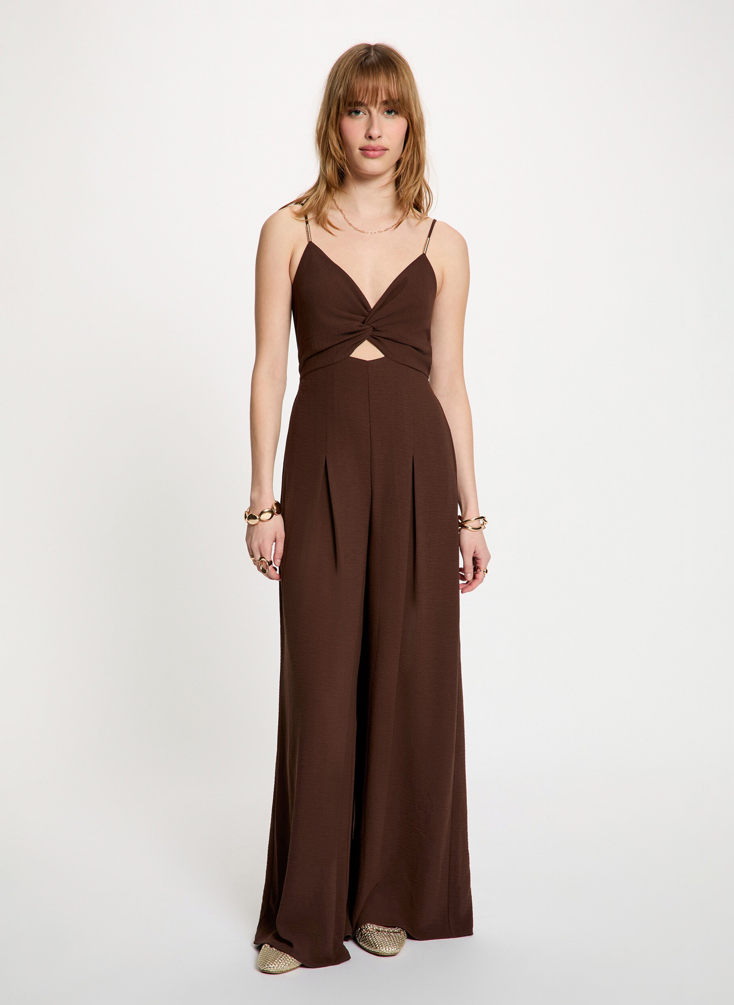 Wide-leg jumpsuit MORGAN Brown