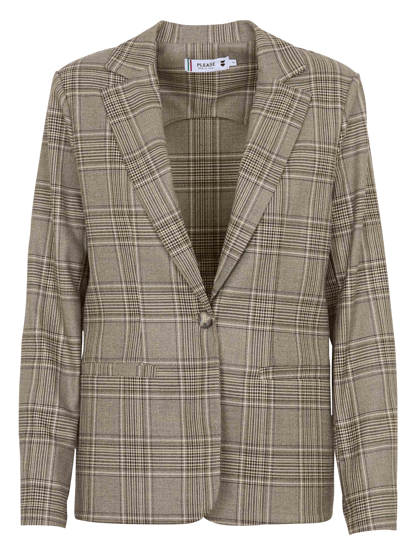 Straight patterned blazer PLEASE Beige
