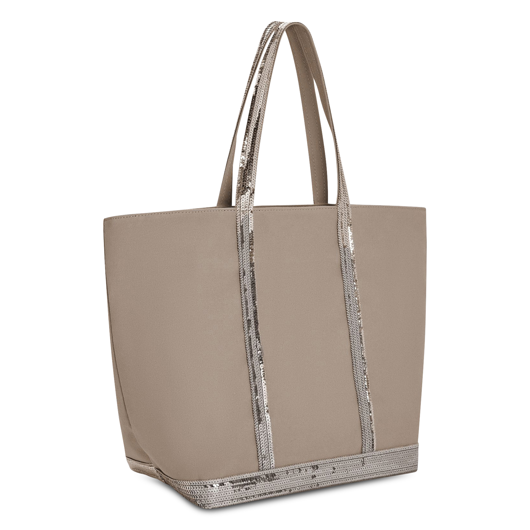 Shopper aus Baumwoll-Canvas mit Pailletten VANESSA BRUNO Grau