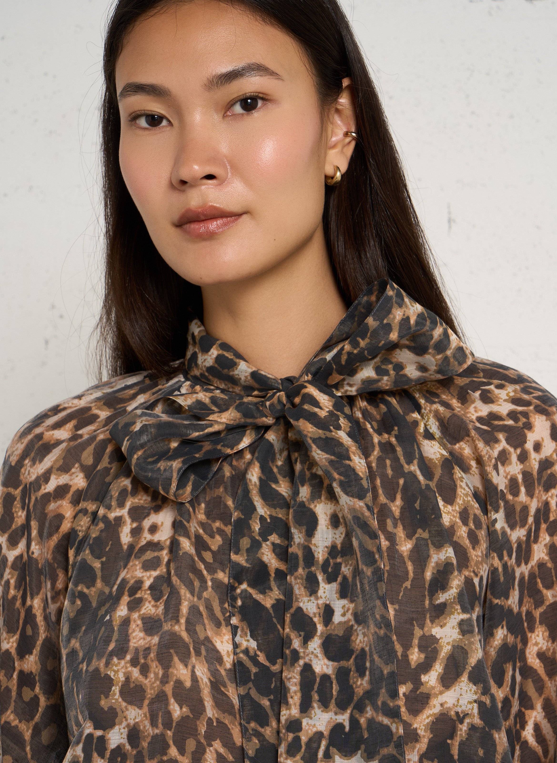 Ruime en vloeiende bedrukte blouse IKKS Grijs