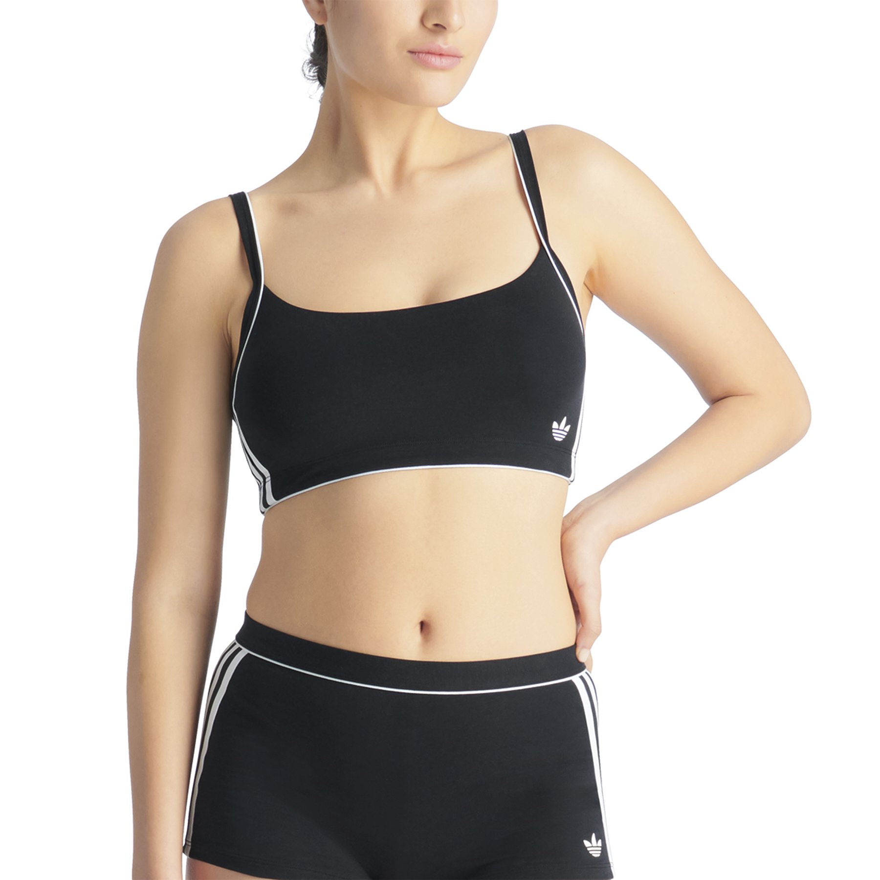 Women's adidas Originals adicolor Comfort Cotton Flex Bra ADIDAS UNDERWEAR Black