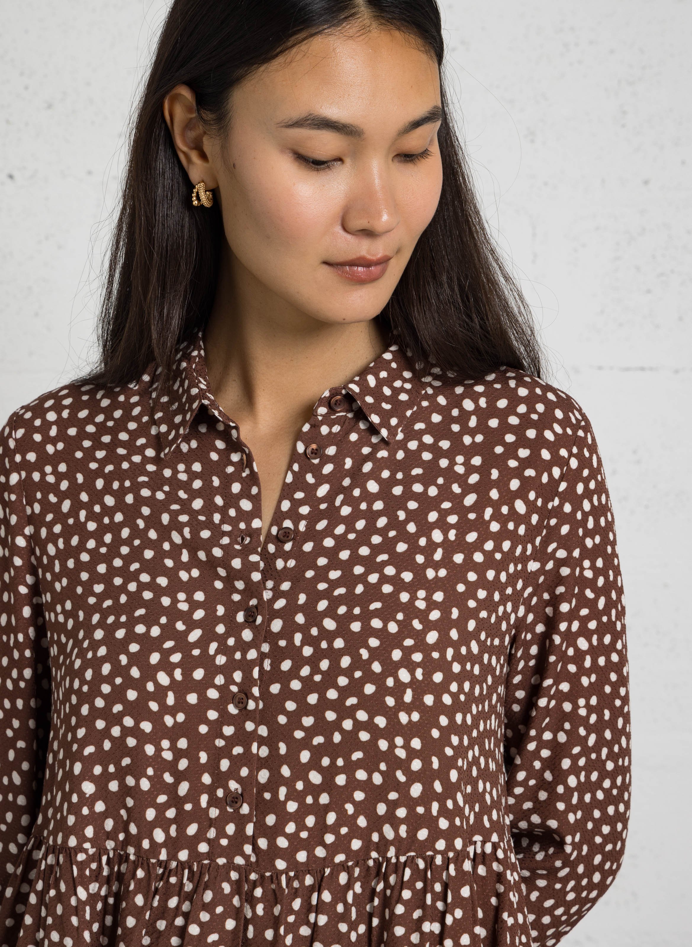 Robe courte droite à imprimé DES PETITS HAUTS Multicolore