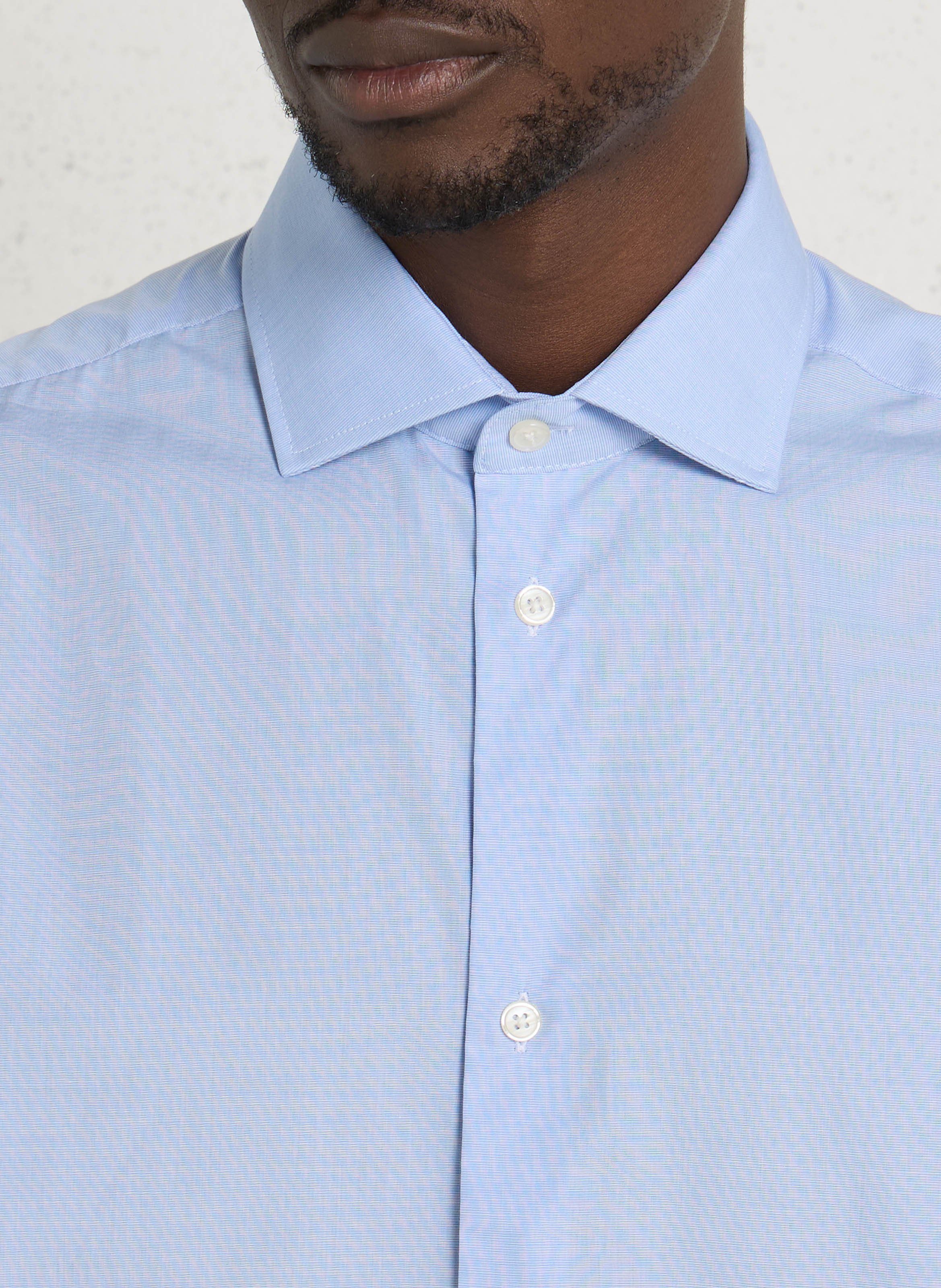 Chemise droite en coton AU PRINTEMPS PARIS Bleu