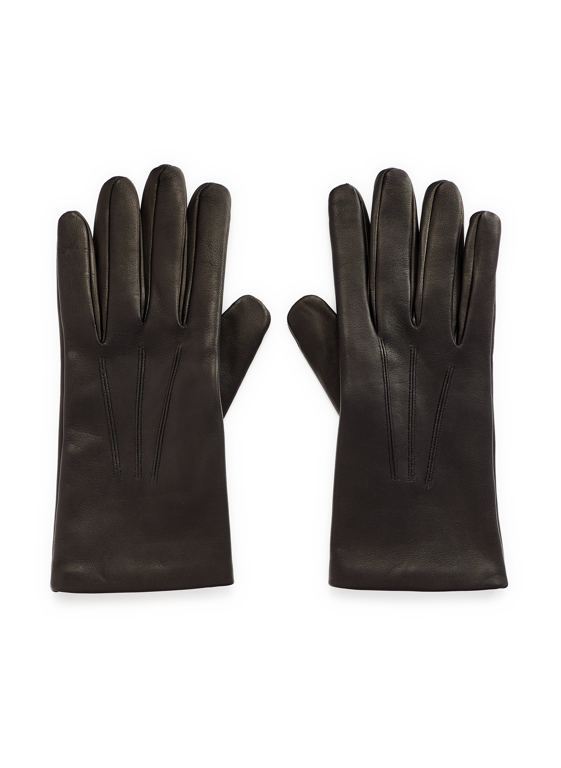 Black leather gloves GT LEP D8 3 BAG SIMPLE D SAISON 1865 Black