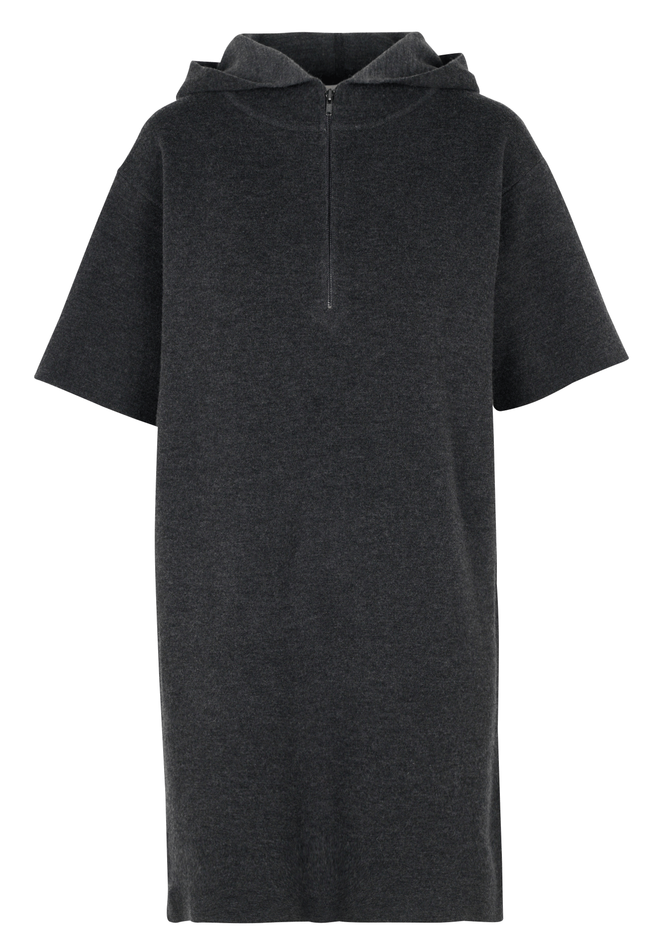 Straight-cut hooded dress in a wool blend MAISON 123 Grey