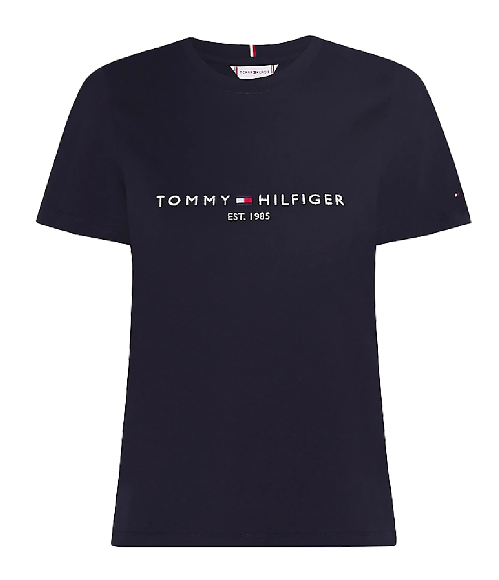 Tee-shirt col rond brodé en coton bio TOMMY HILFIGER Bleu