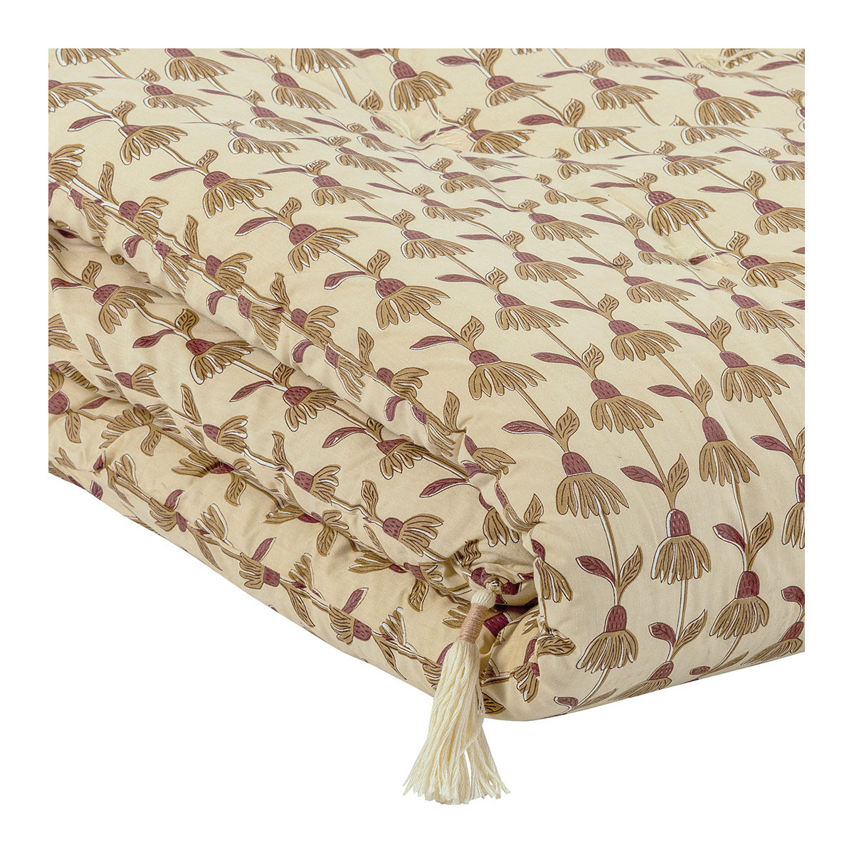 Futon daphné en coton - 180 x 80 cm - beige BLANC D'IVOIRE Beige