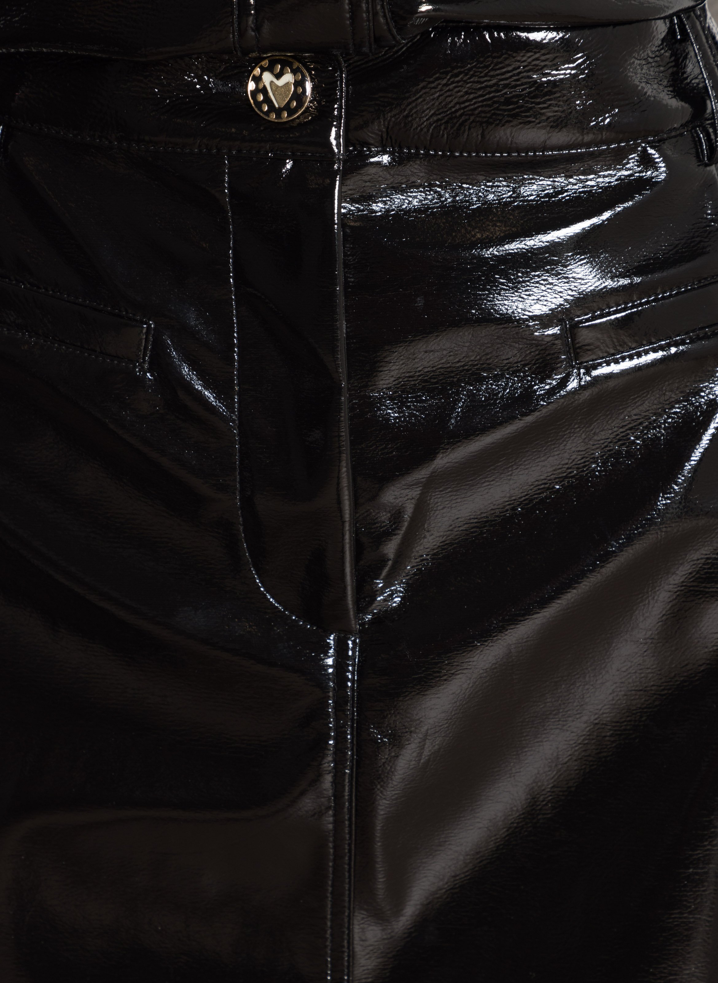 Short faux leather skirt I CODE Black