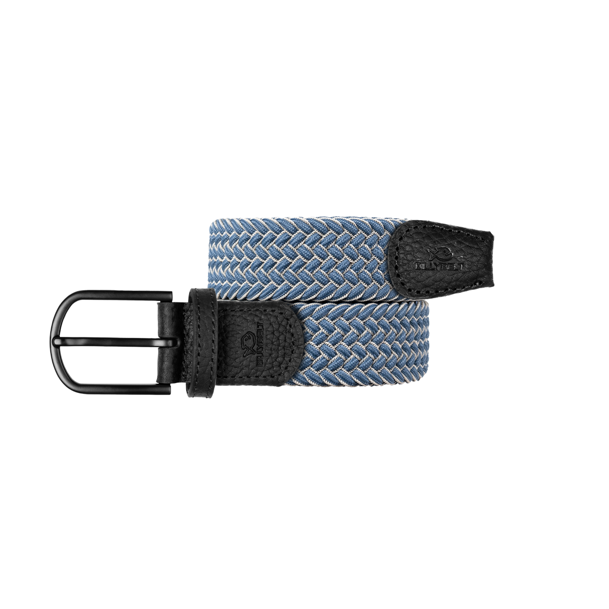Multicolored braided elastic belt BlueBILLYBELT