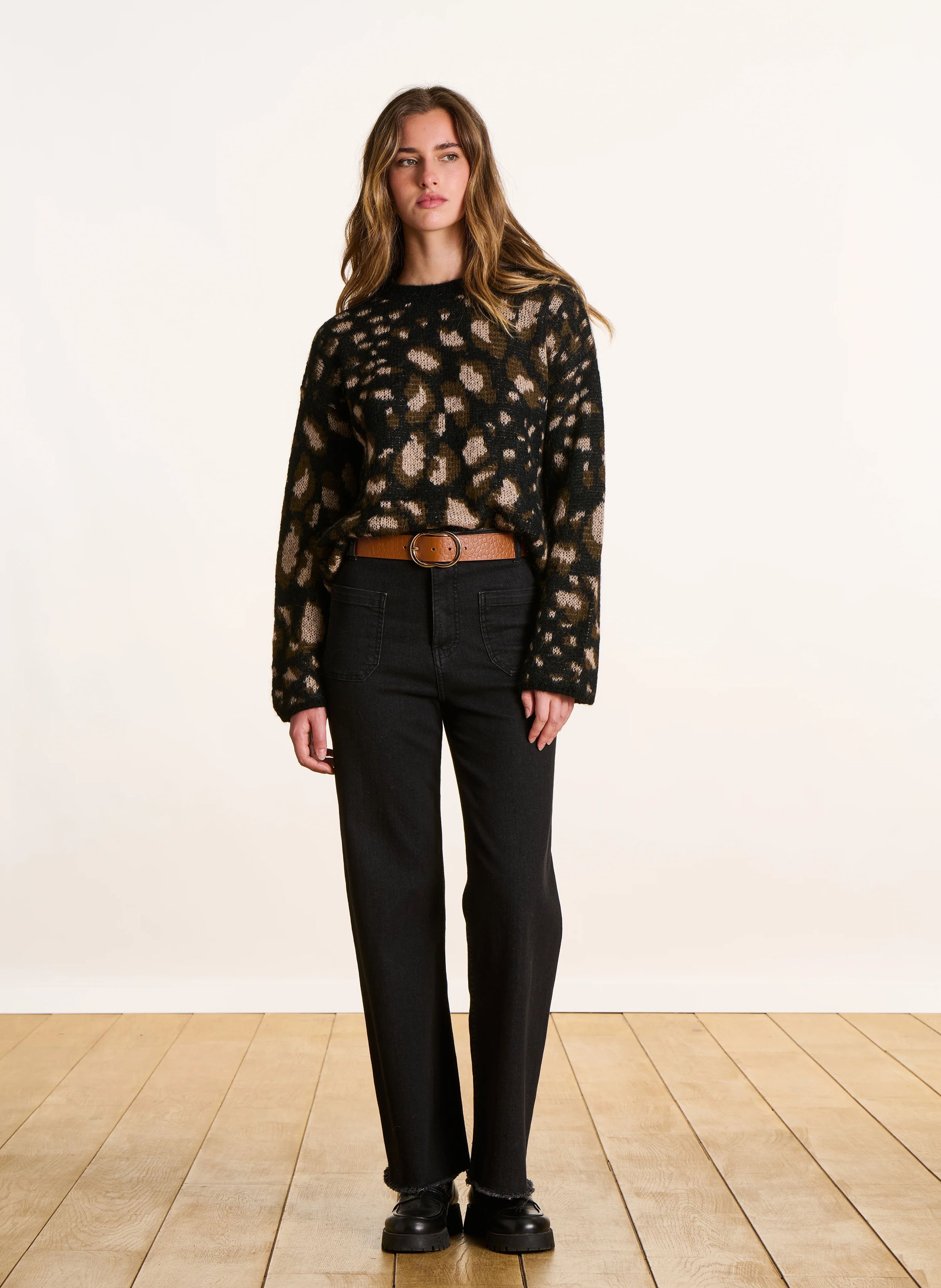 Ceinture en cuir LA FEE MARABOUTEE Marron