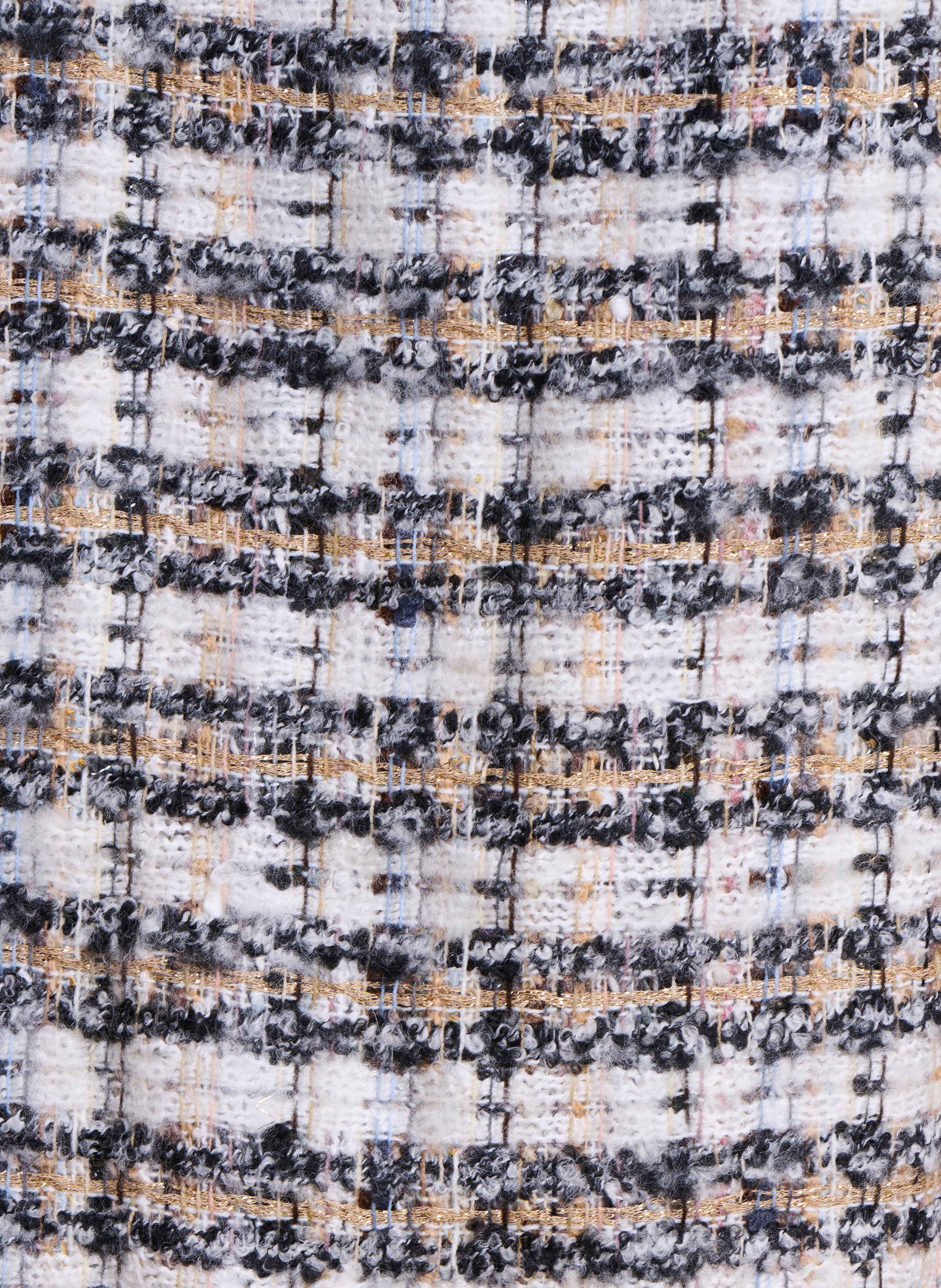 Echarpe rectangulaire à carreaux LA FEE MARABOUTEE Blanc