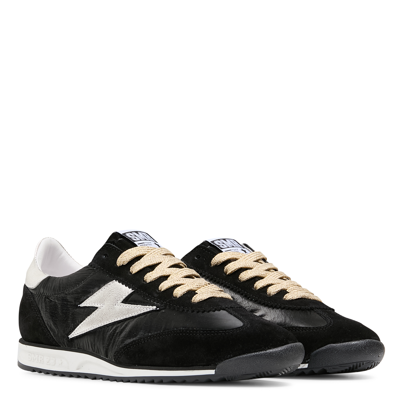 Baskets basses en cuir mélangé SEMERDJIAN - SMR Noir