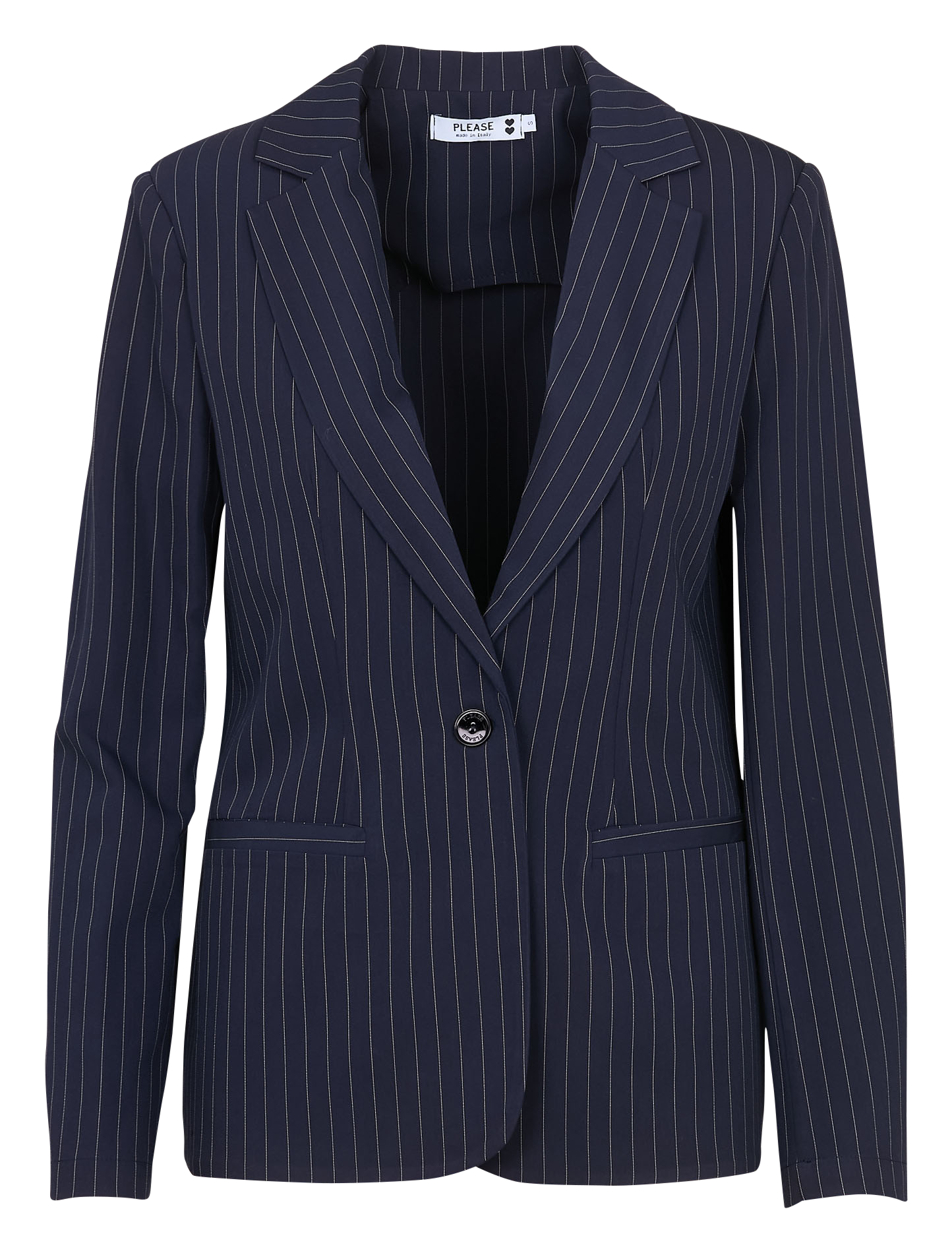 Veste tailleur droite à rayures tennis PLEASE Bleu