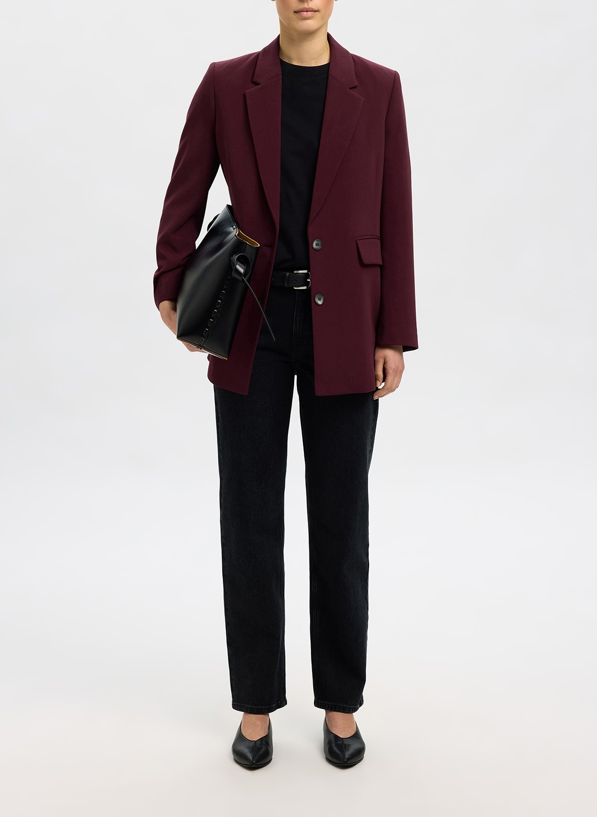 Veste col tailleur  SELECTED Prune