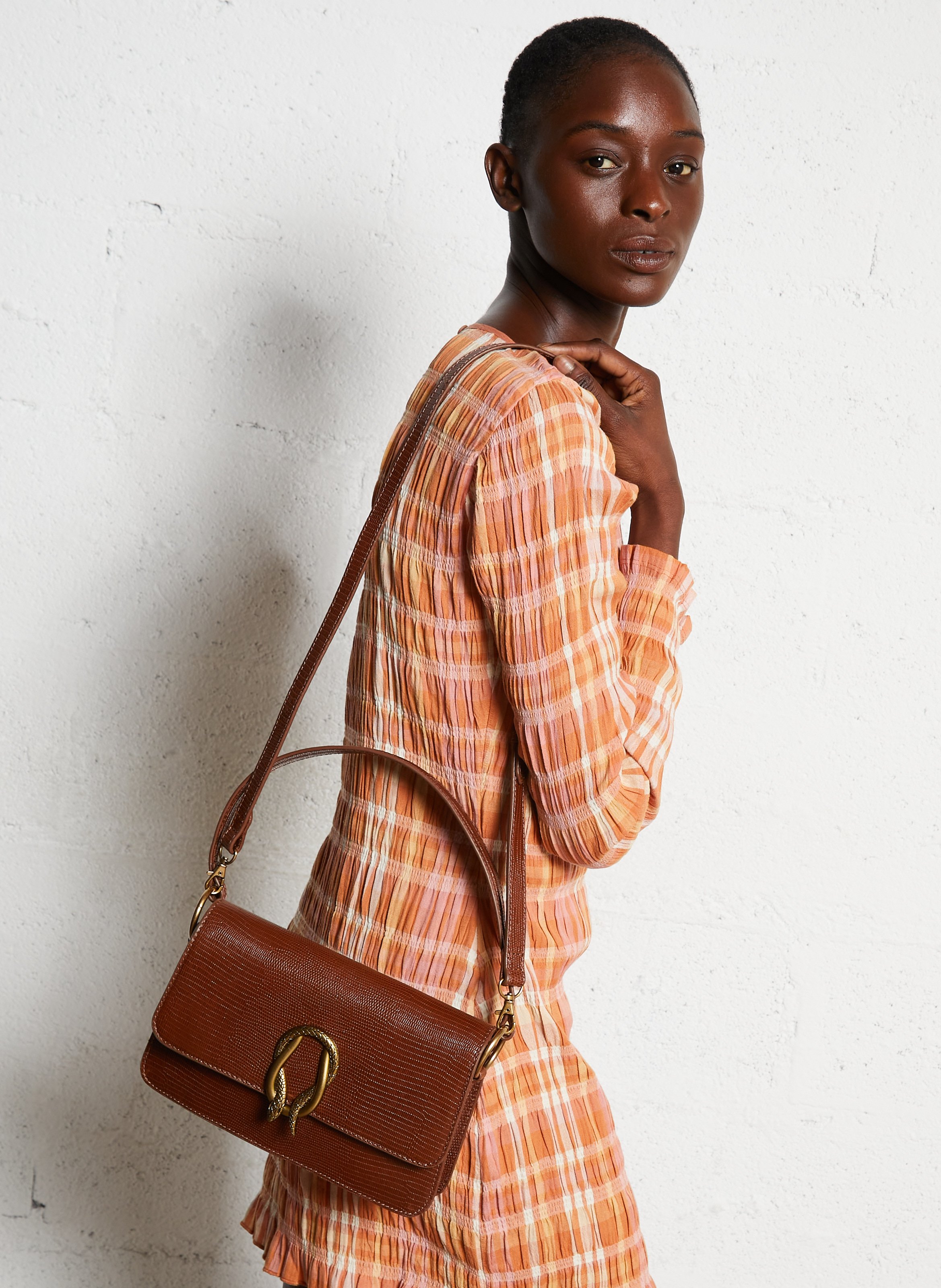 Sac porté épaule en cuir MAISON 123 Beige