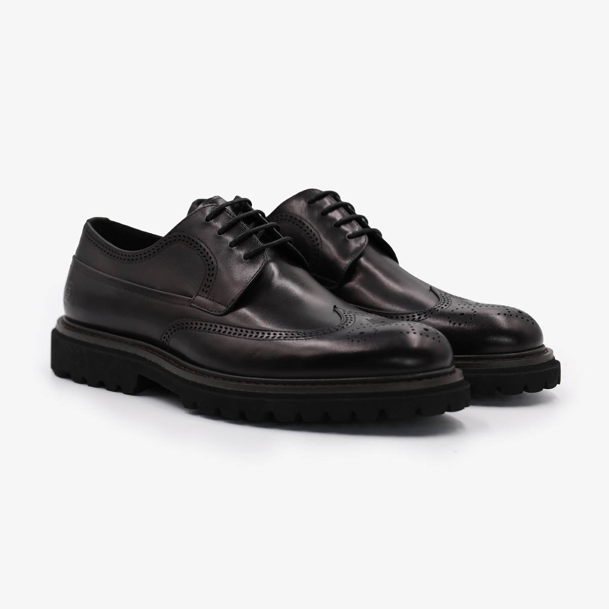 Arthus leather Derby shoes  SERGE BLANCO Black