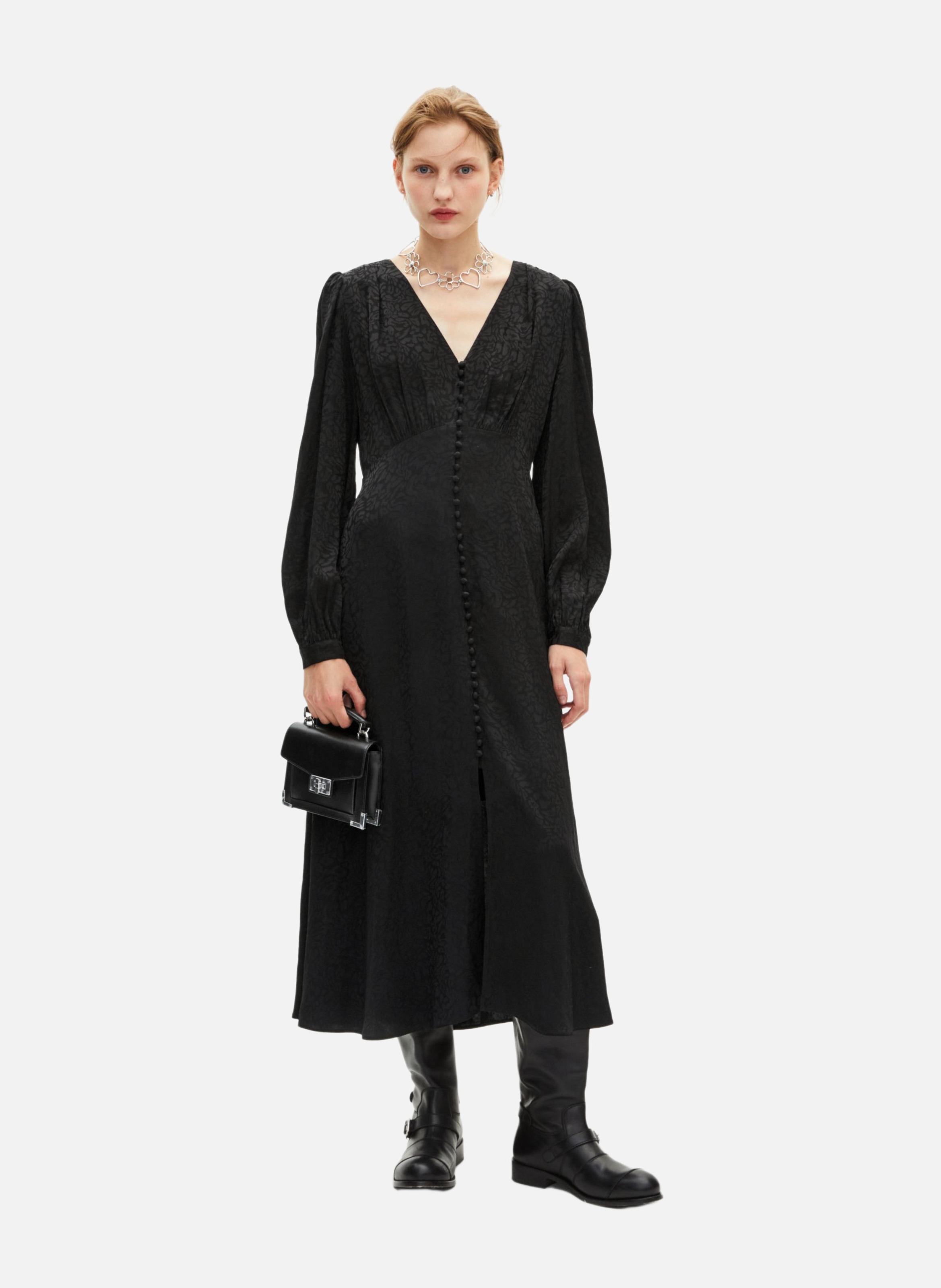 Long jacquard dress THE KOOPLES Black