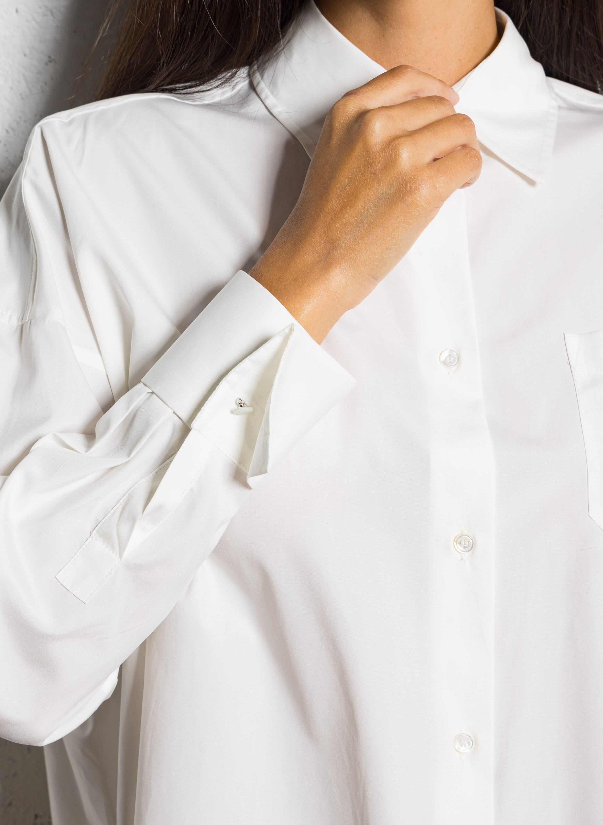 Katoenen oversized blouse MAX MARA WEEK END Wit