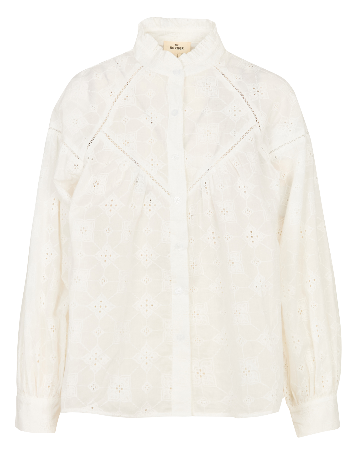 Alexandra - Plumetis-Bluse THE KORNER Weiss