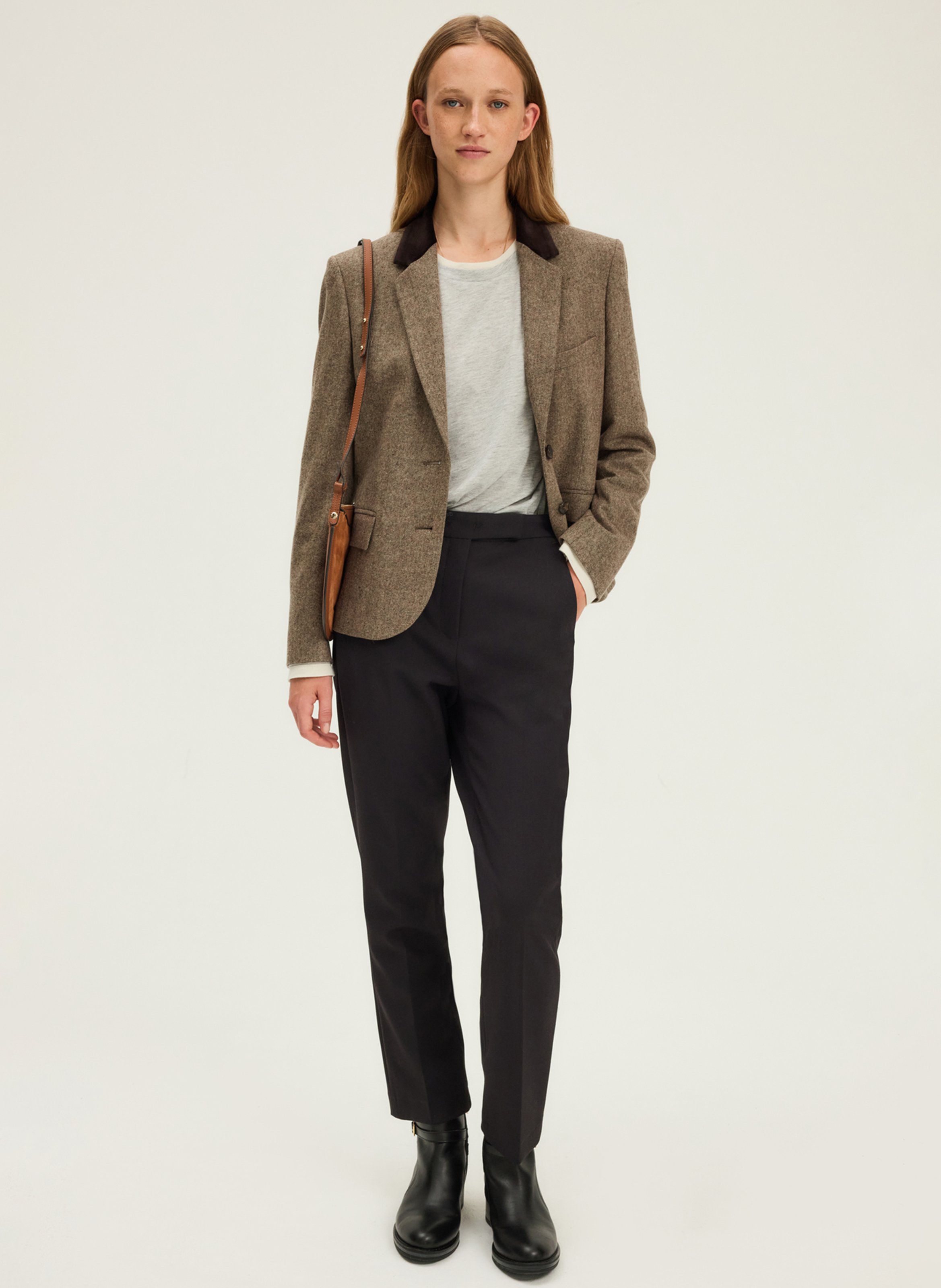 Veste de tailleur en laine mélangée PABLO Beige