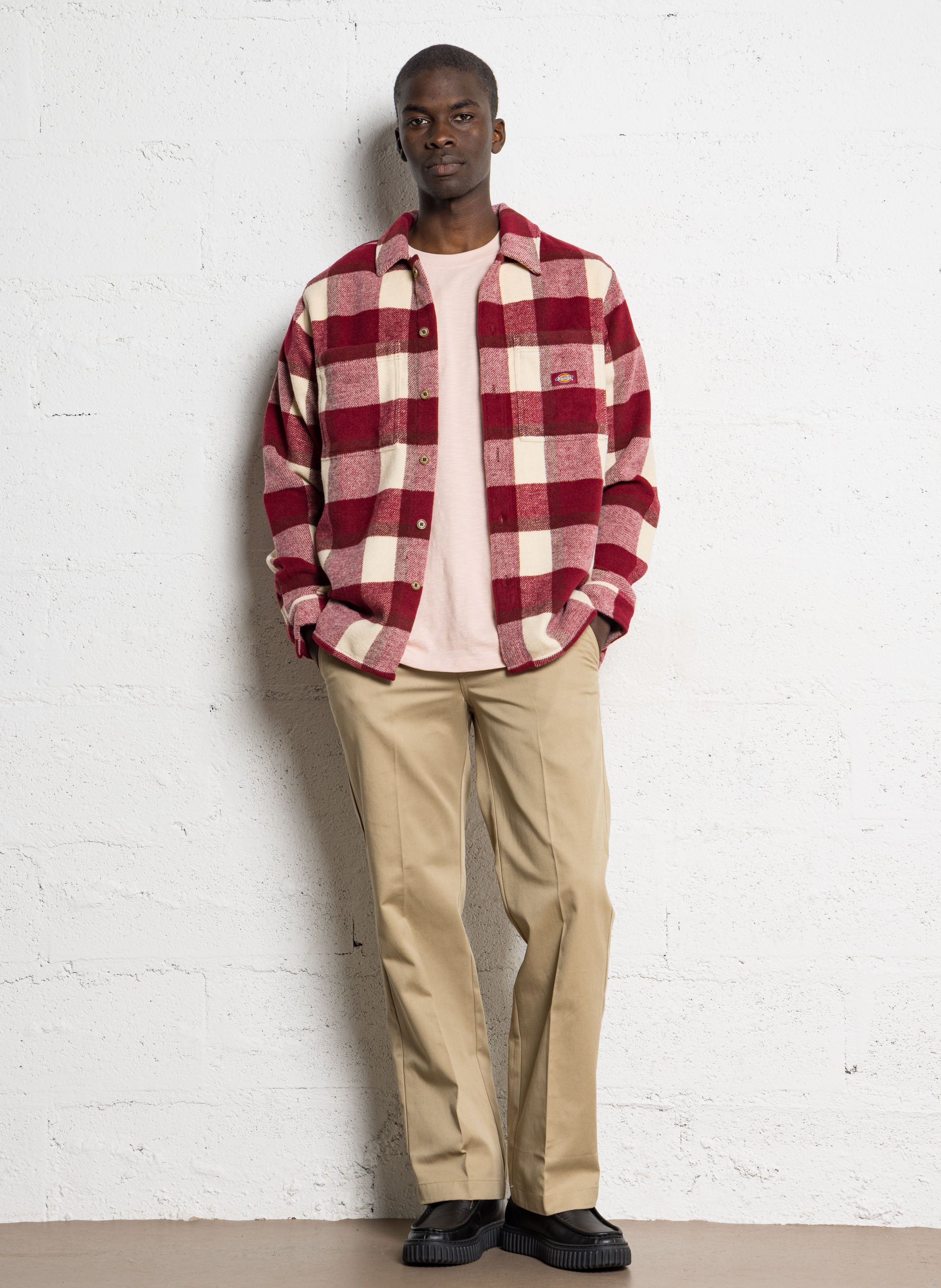 Surchemise droite col classique  DICKIES Rouge