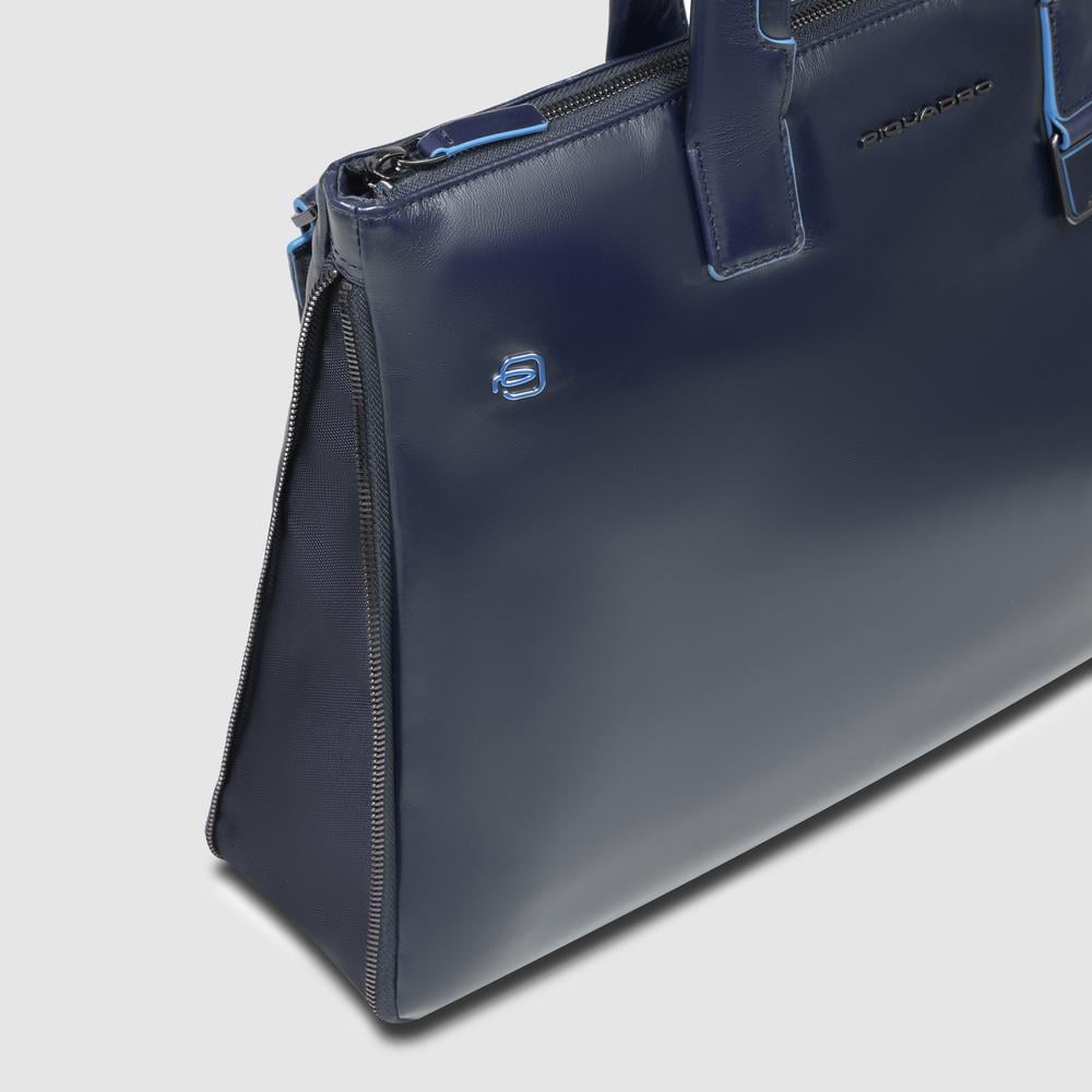 Expandable laptop bag PIQUADRO Blue