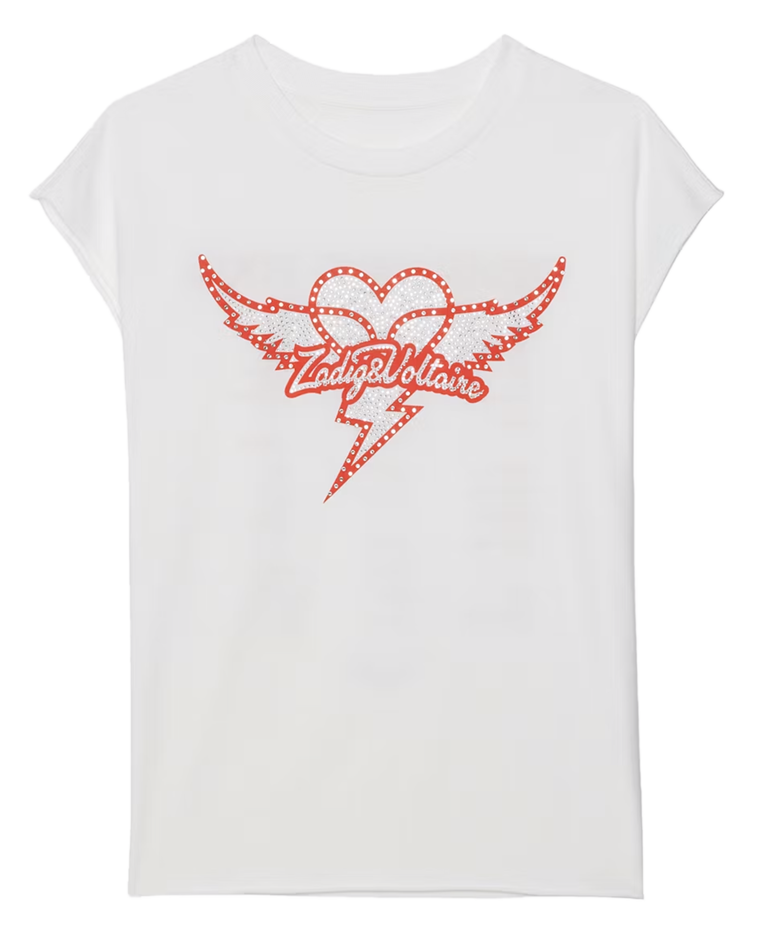 Tee-shirt col rond en coton ZADIG&VOLTAIRE Blanc