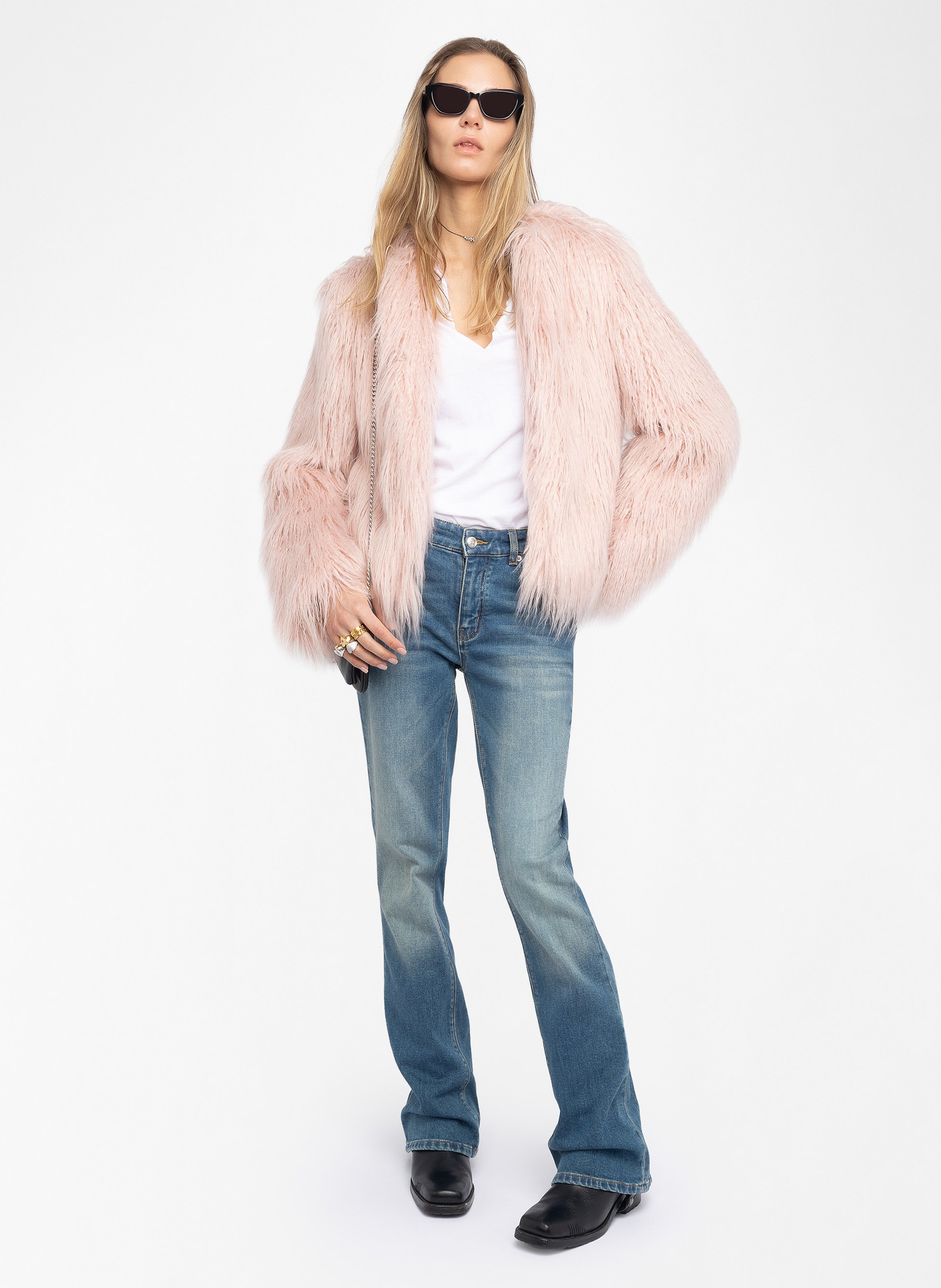 Manteau col rond ZADIG&VOLTAIRE Rose