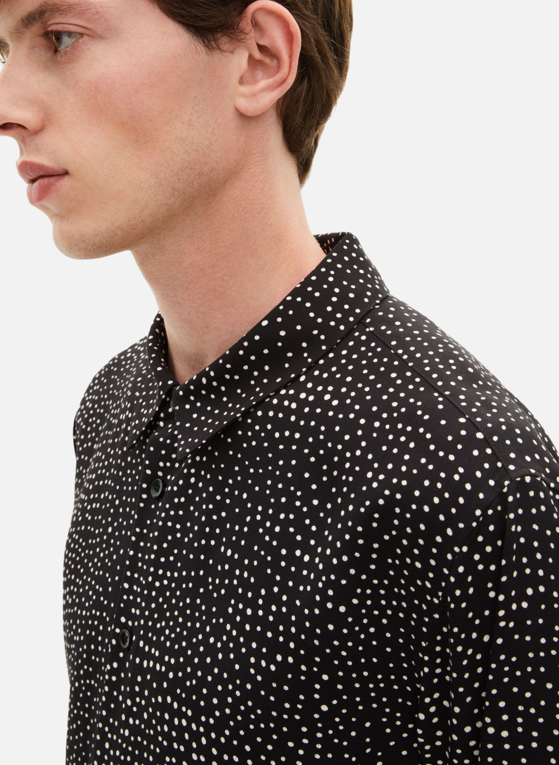 Shirt with micro polka dot print THE KOOPLES Black