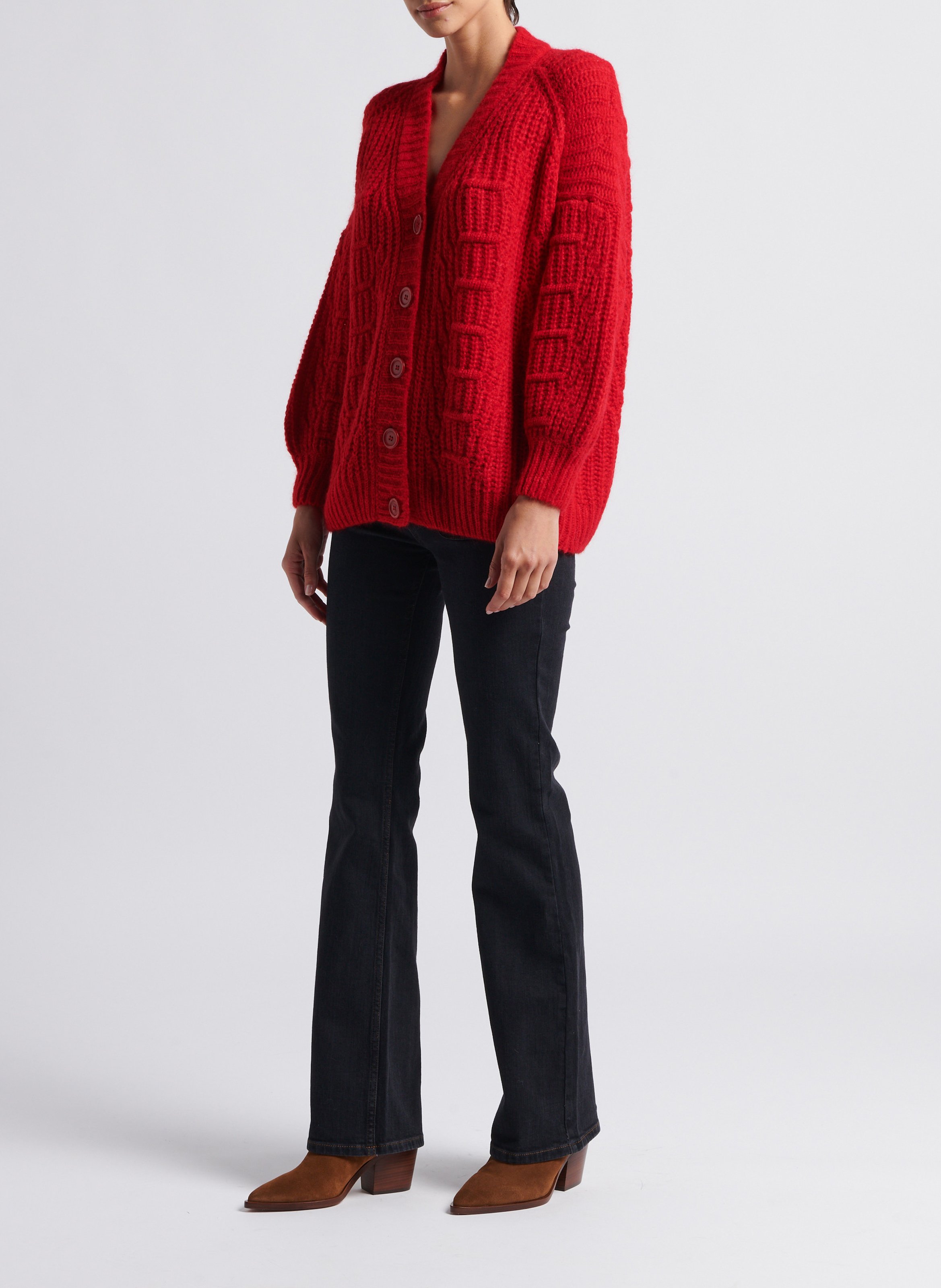 Bootcut-broek van spijkerstof BA&SH Zwart