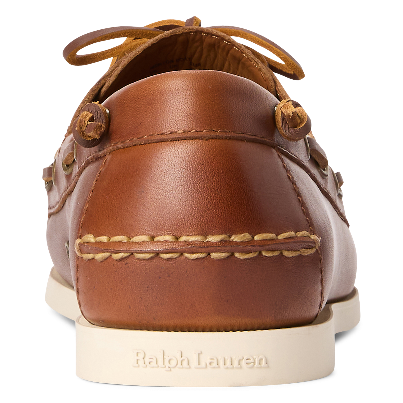 Leather deck shoes POLO RALPH LAUREN Beige