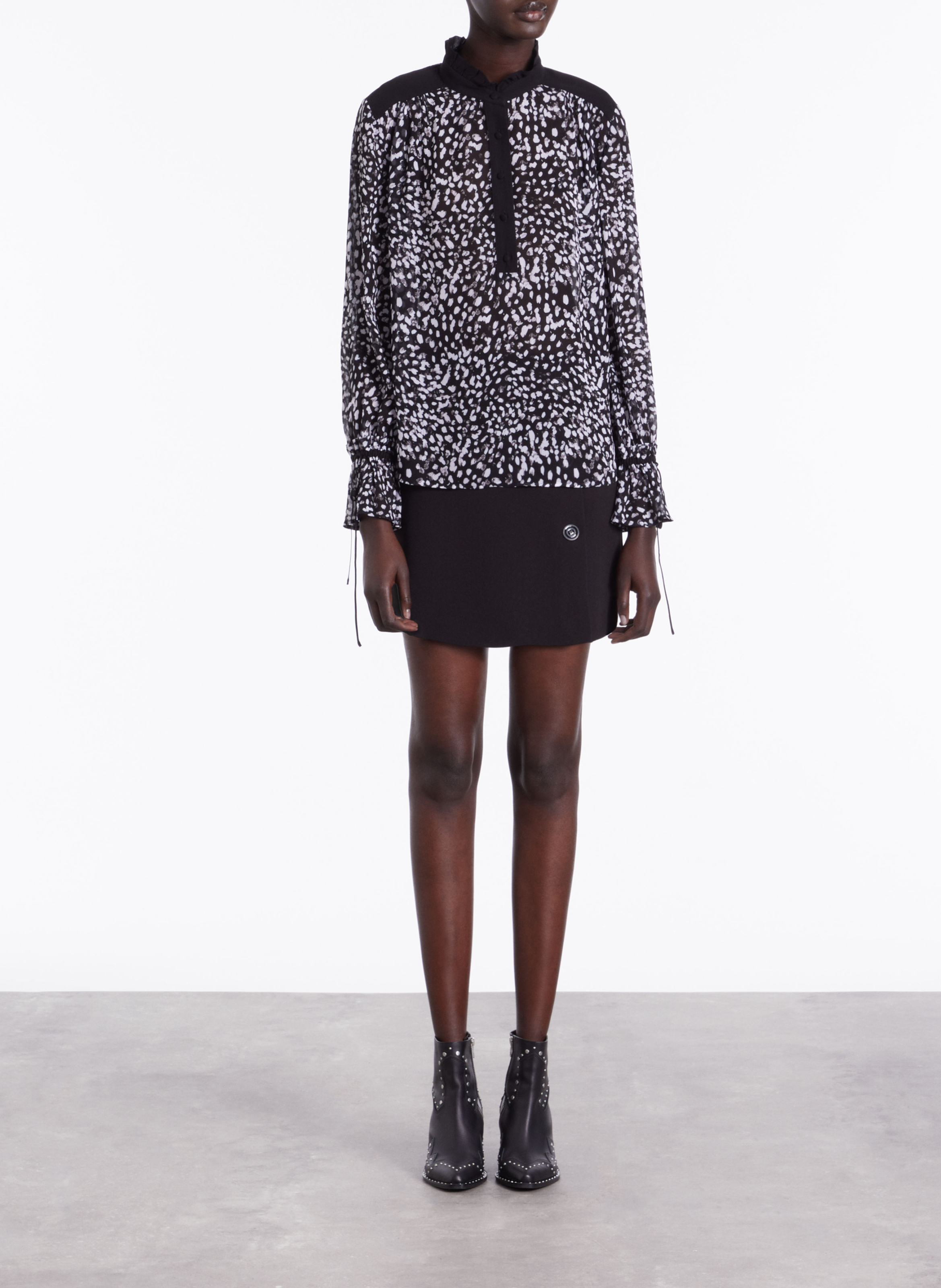 Printed high-neck blouse THE KOOPLES Black