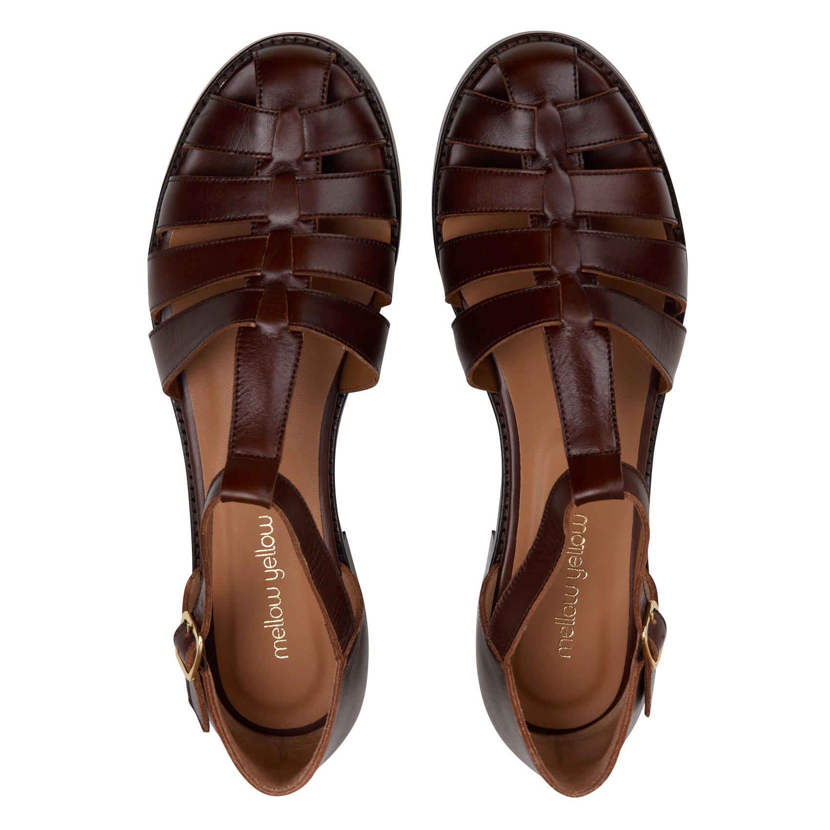 Méduses en cuir velours MELLOW YELLOW Marron