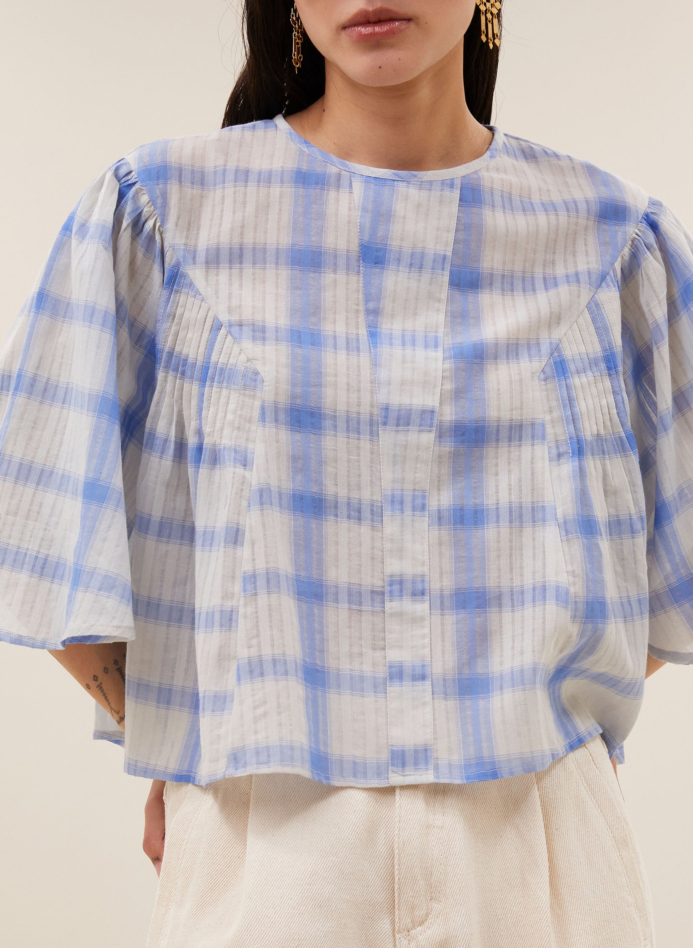 Blouse ample imprimée à nœuds BY BAR