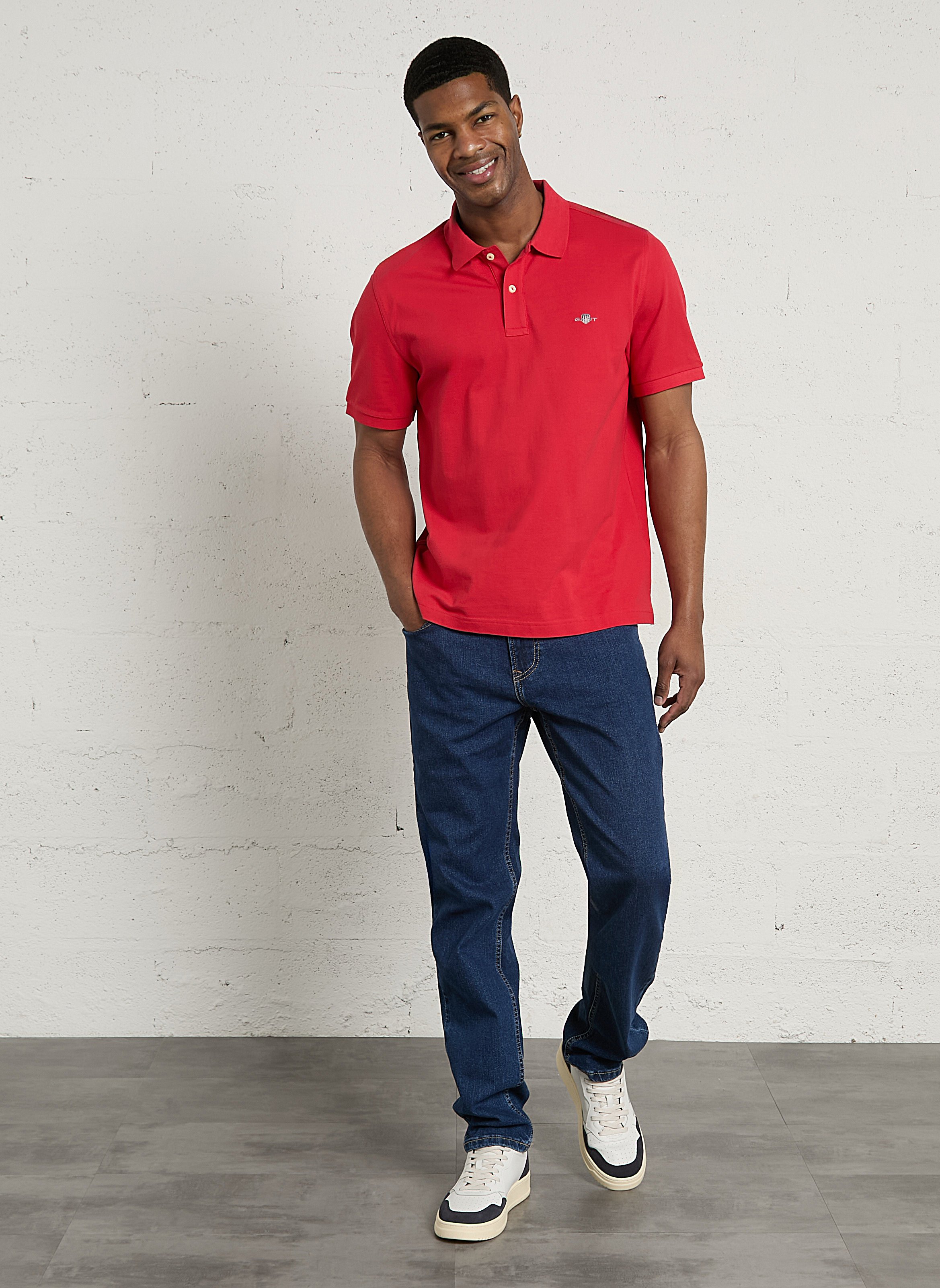 Cotton polo shirt GANT Red