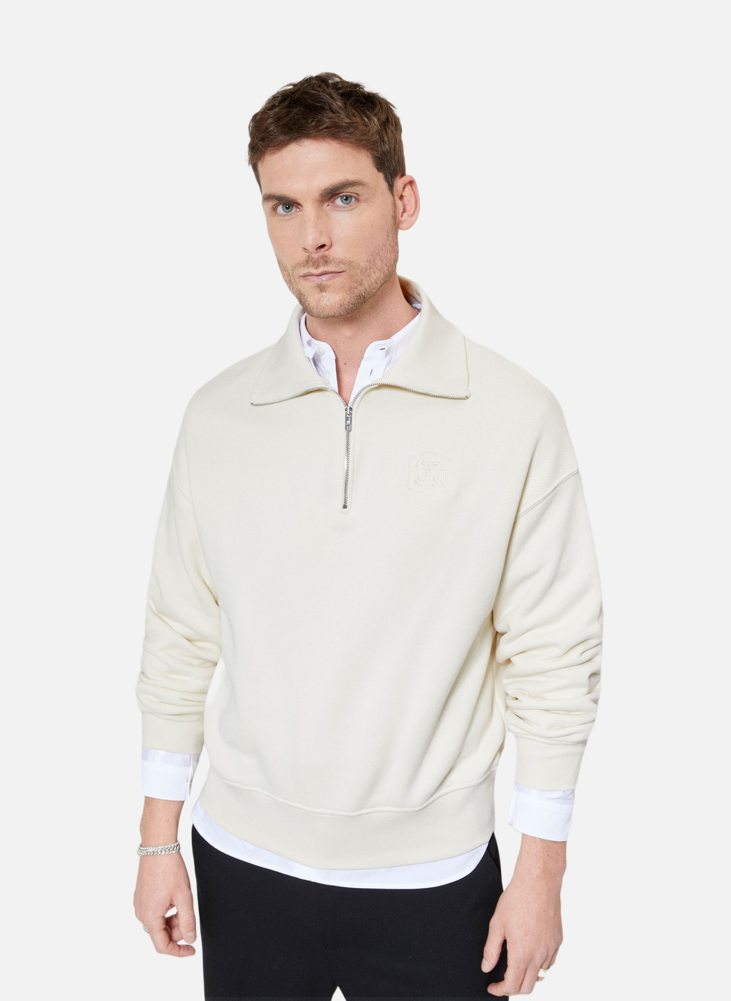 Trucker collar sweatshirt THE KOOPLES Beige