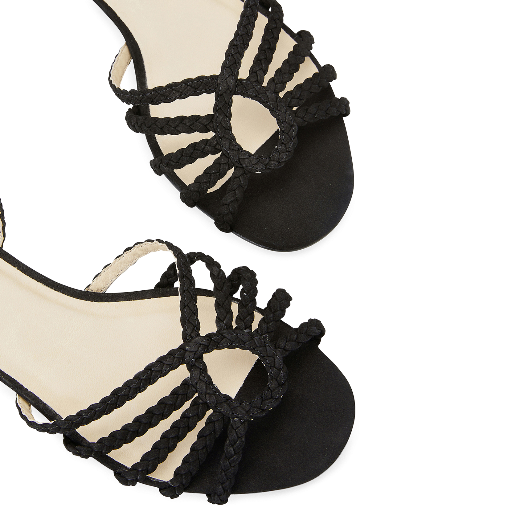 Braided leather sandals COSMOPARIS Black