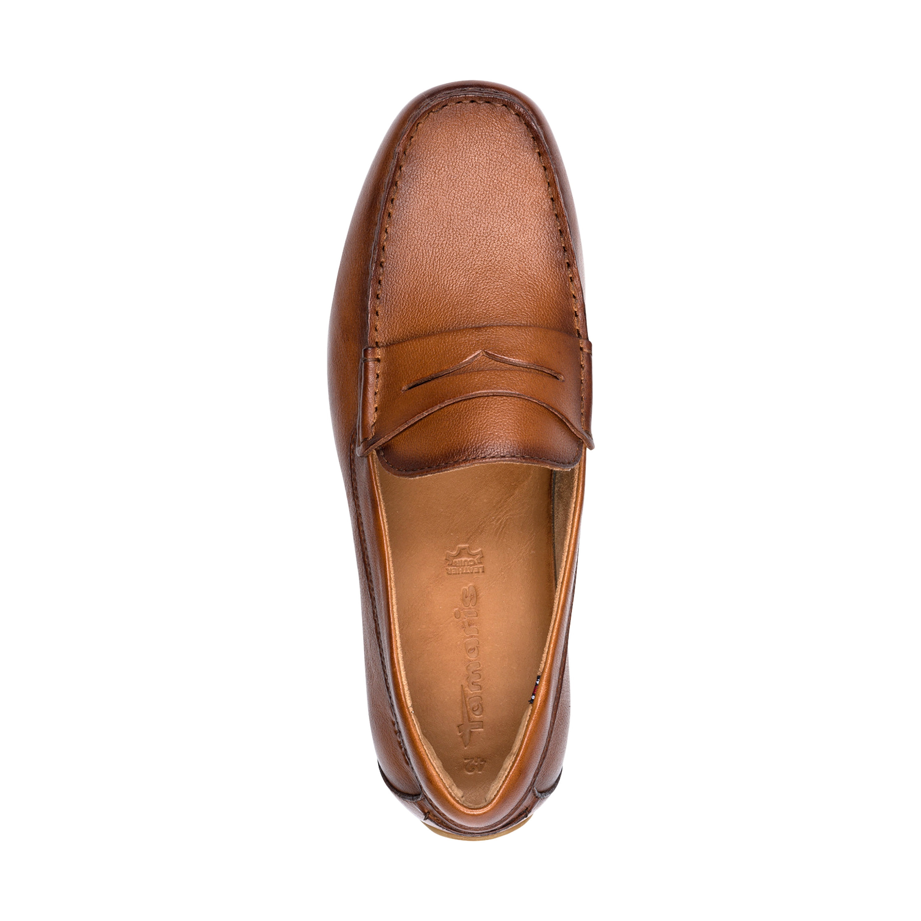 Leather moccasins TAMARIS Brown