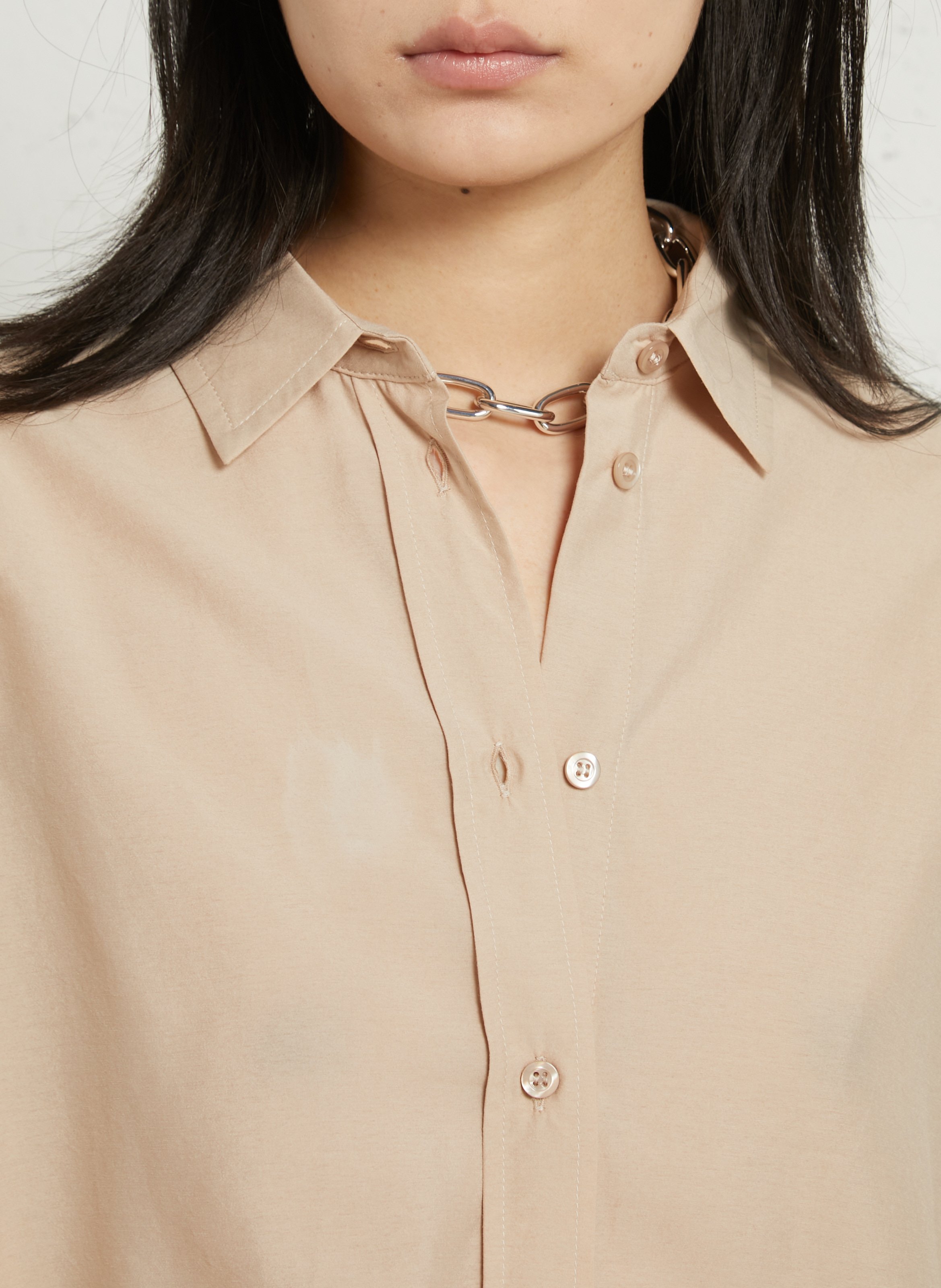 Oversize-Bluse mit klassischem Kragen MASSCOB Rosa