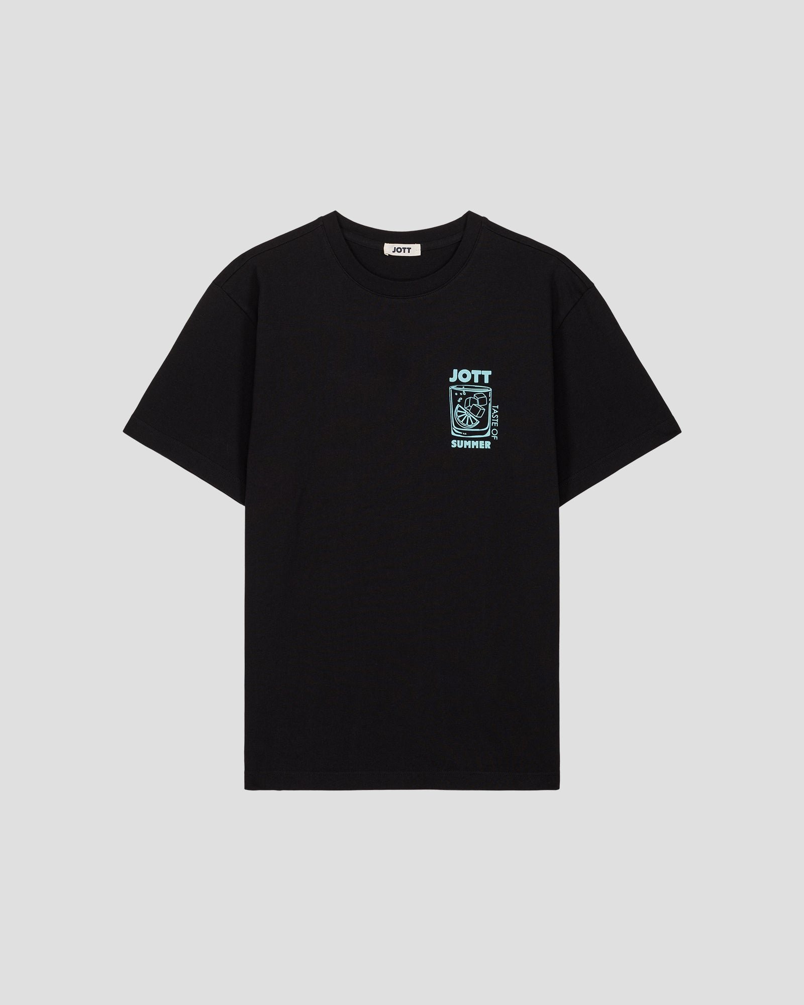 T-shirt col rond mixte imprimé samet JOTT Noir