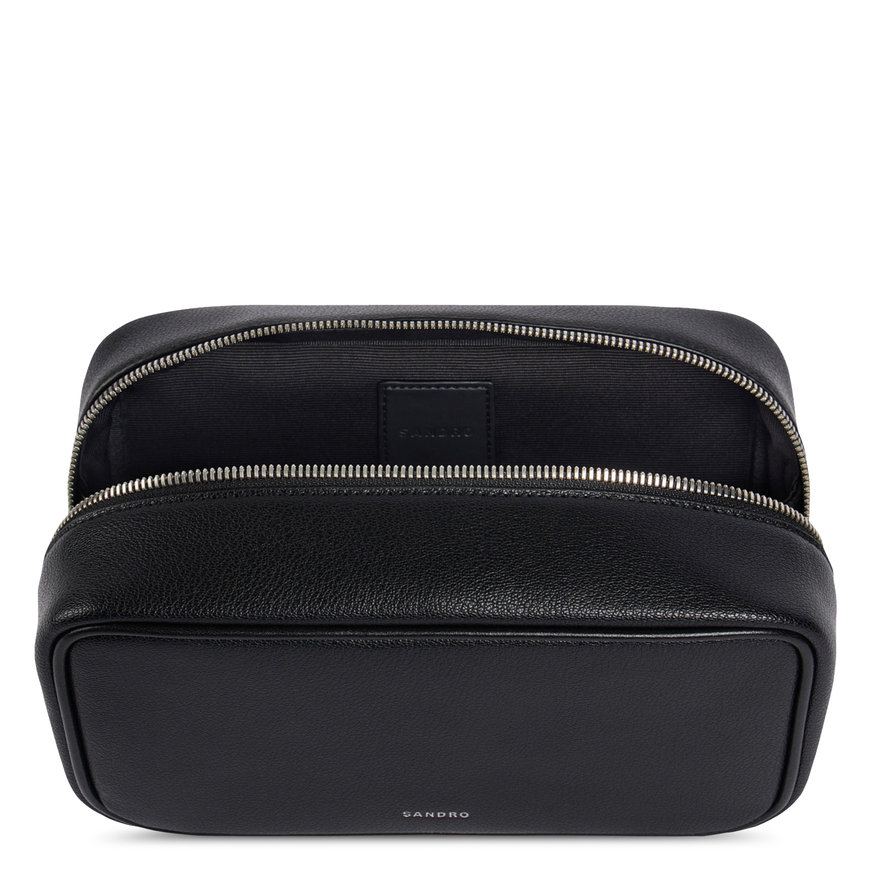 Trousse unie zippée SANDRO Noir