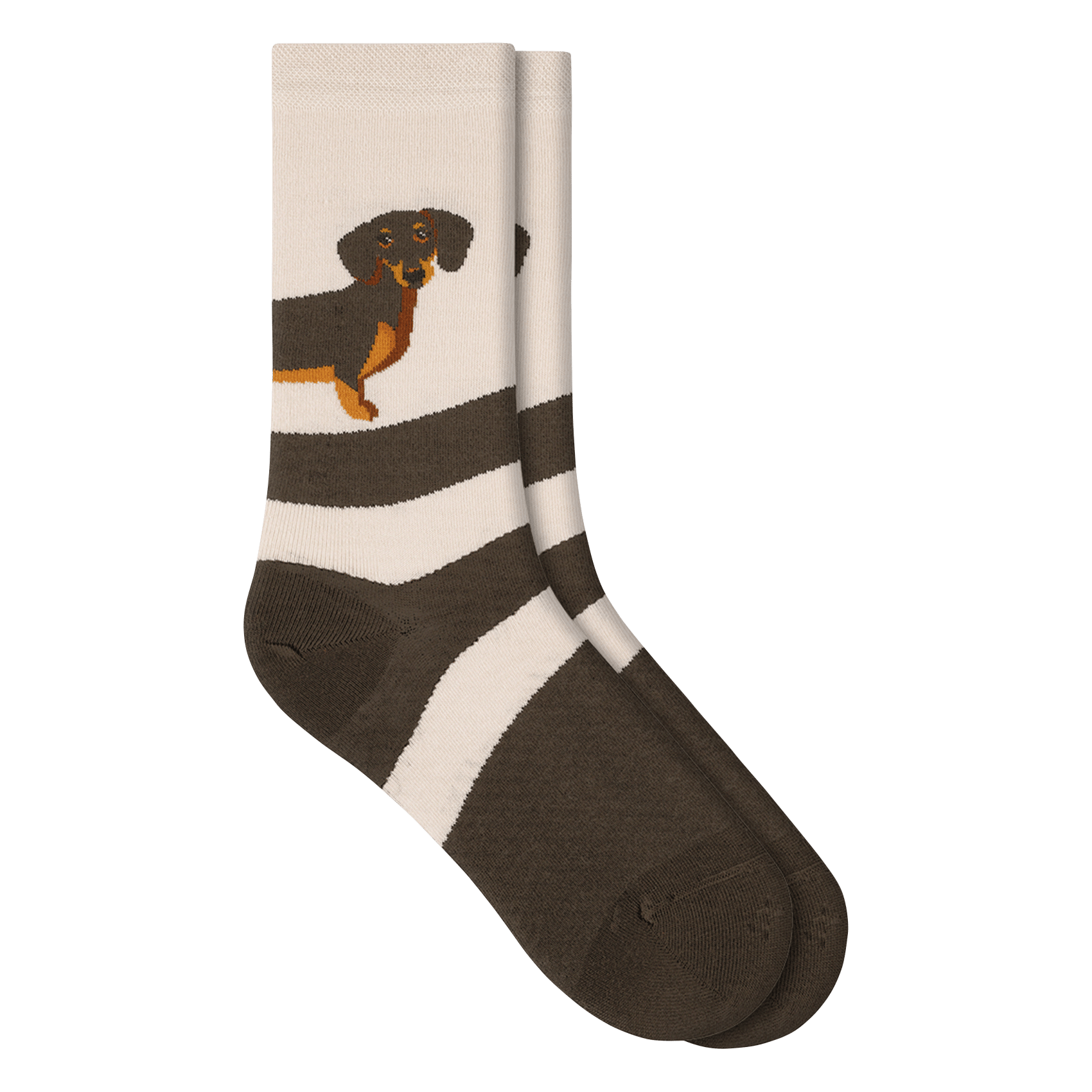 Chaussettes à imprimé en coton mélangé BLEUFORET Marron