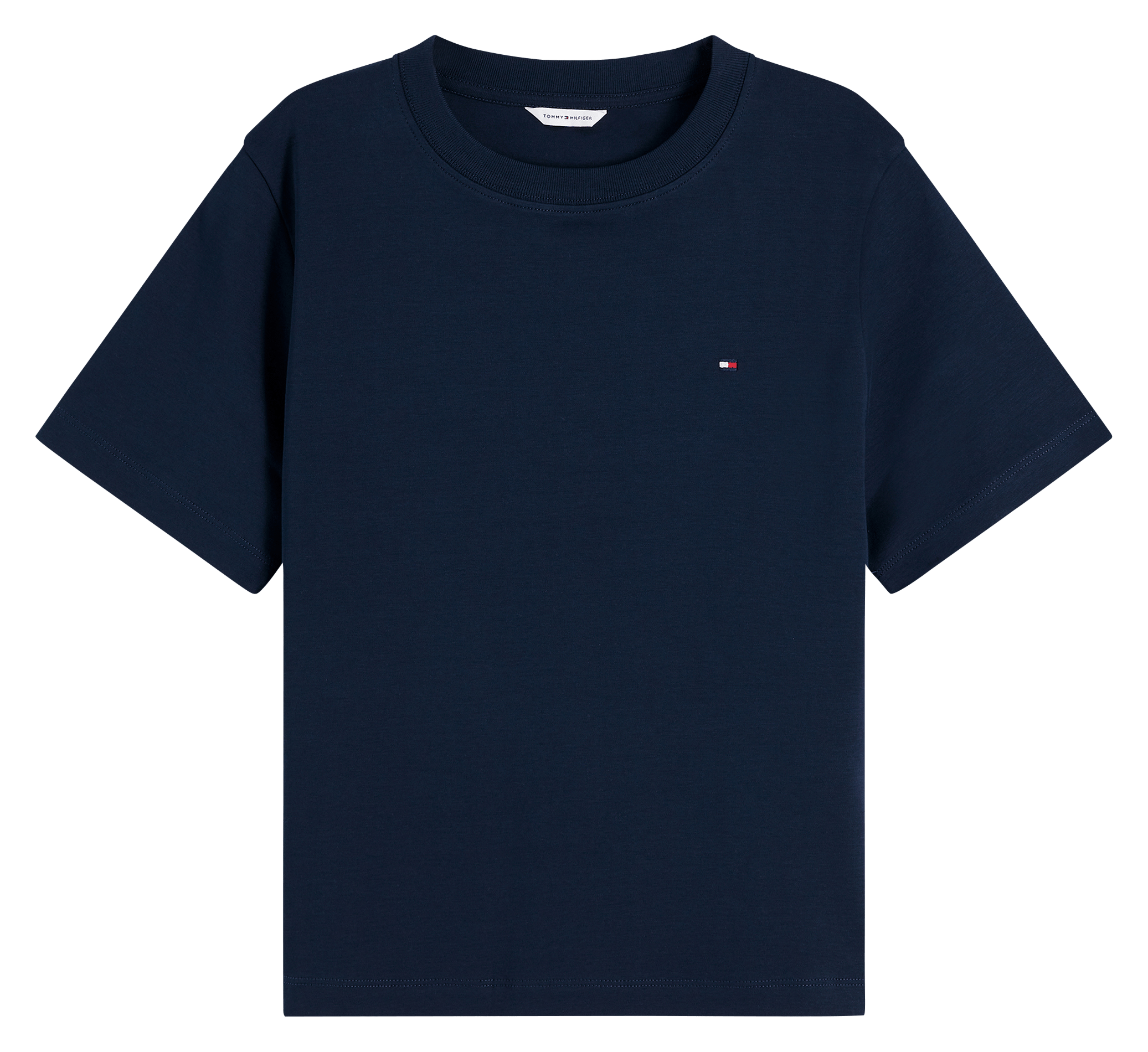 Einfarbiges T-Shirt mit Baumwolllogo TOMMY HILFIGER Blau