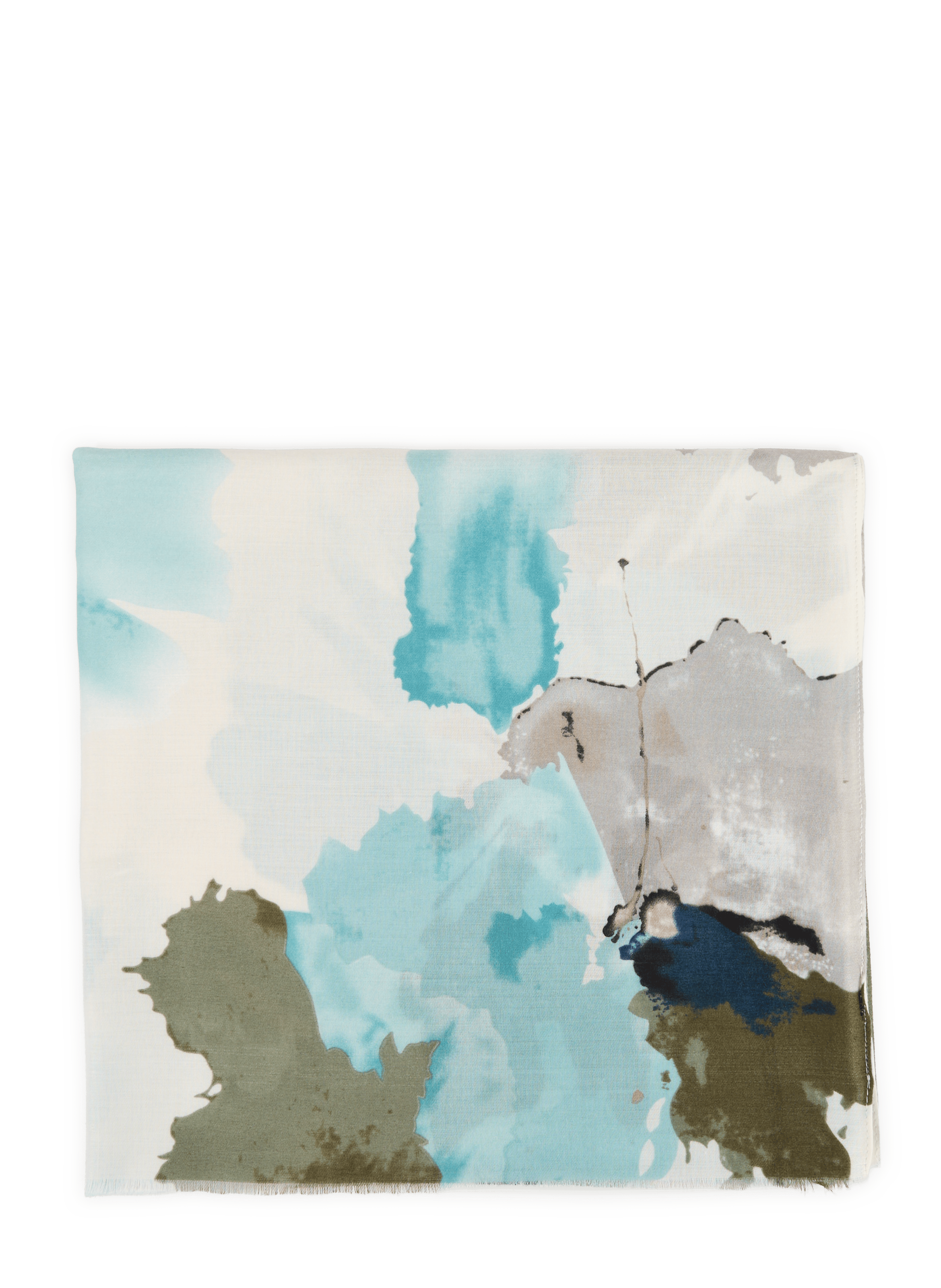 Annie printed stole AU PRINTEMPS PARIS Green