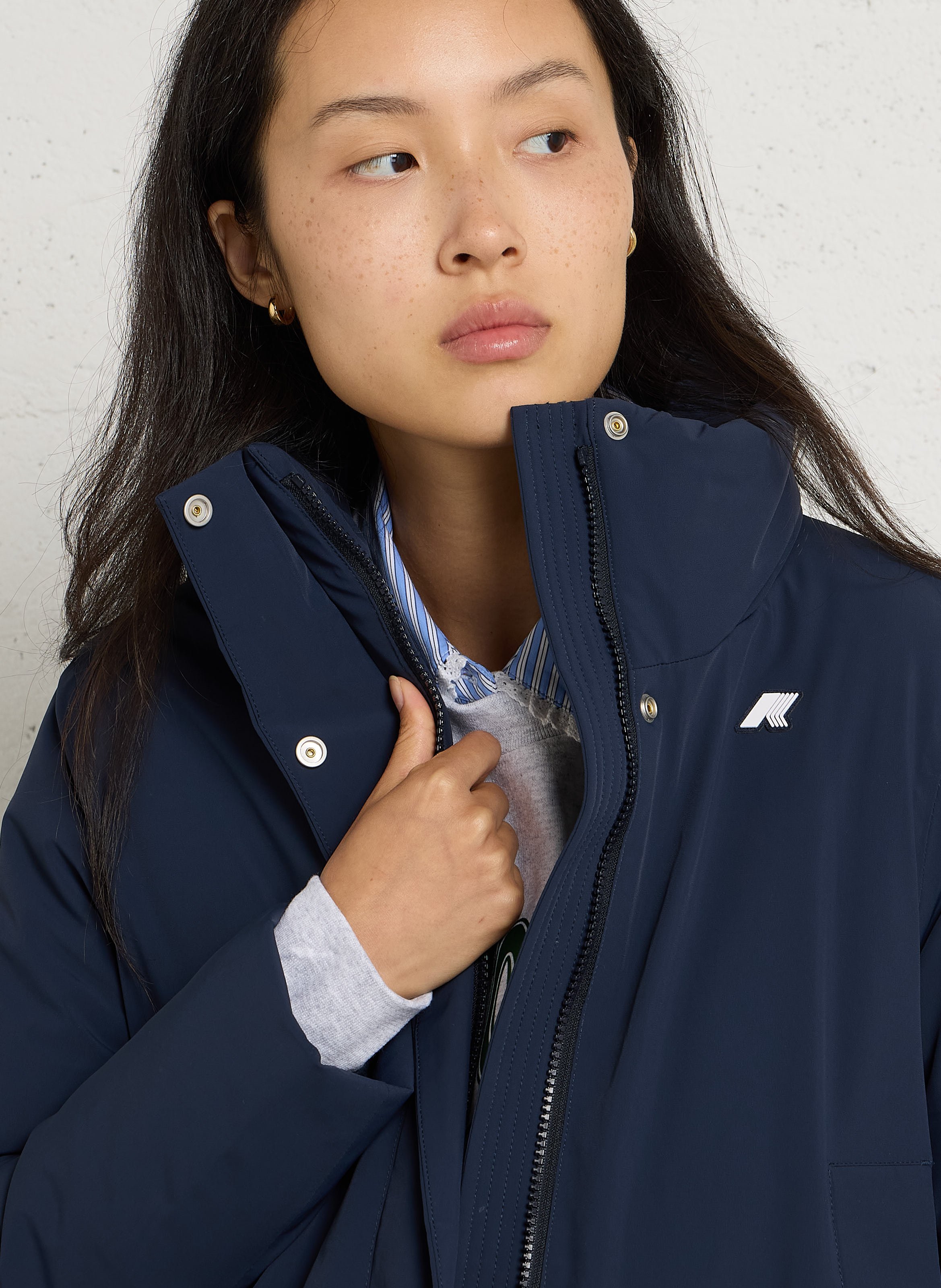 Jacke mit Stehkragen uni K-WAY Blau