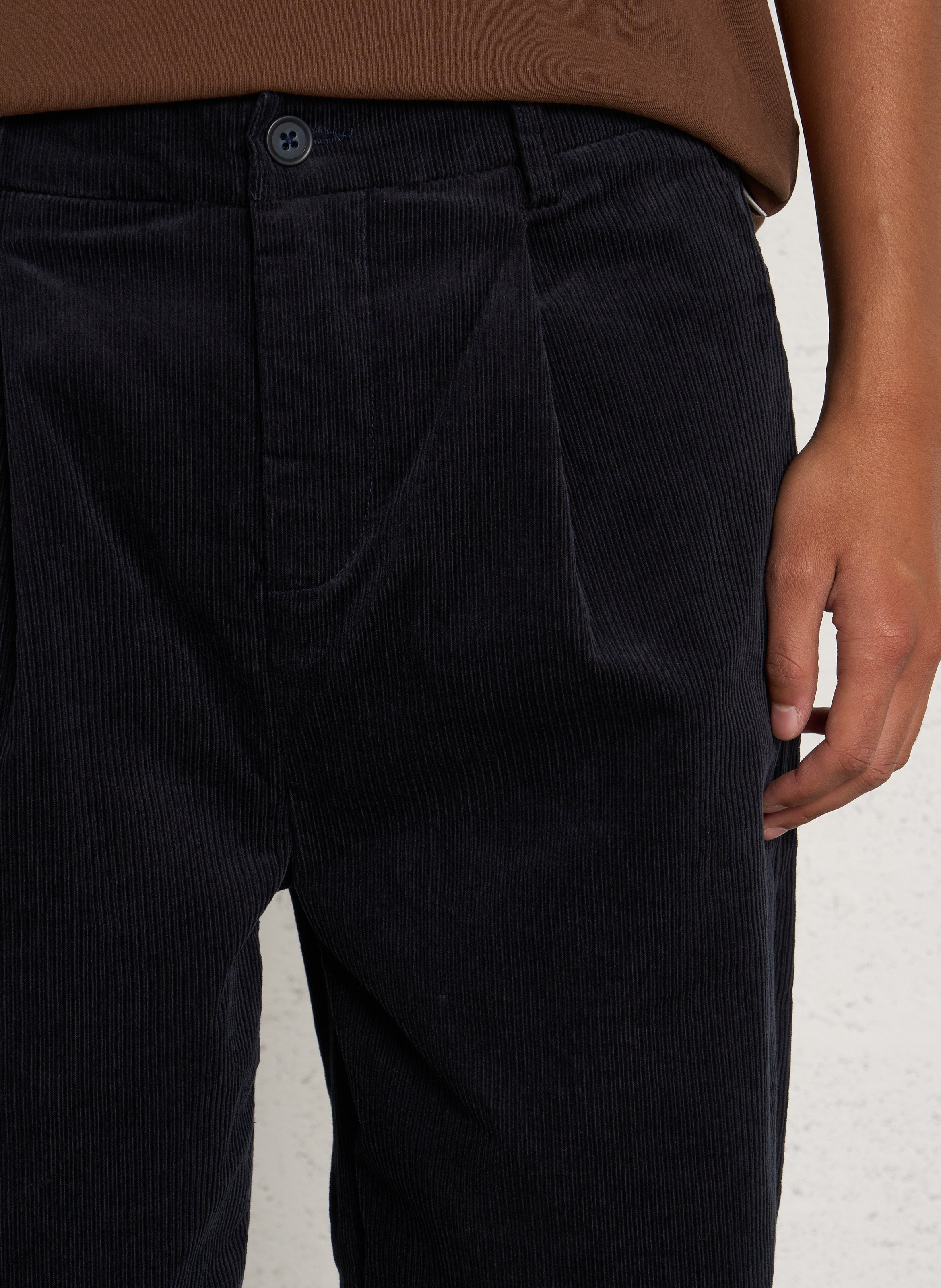 Cotton blend corduroy pants CASUAL FRIDAY Blue